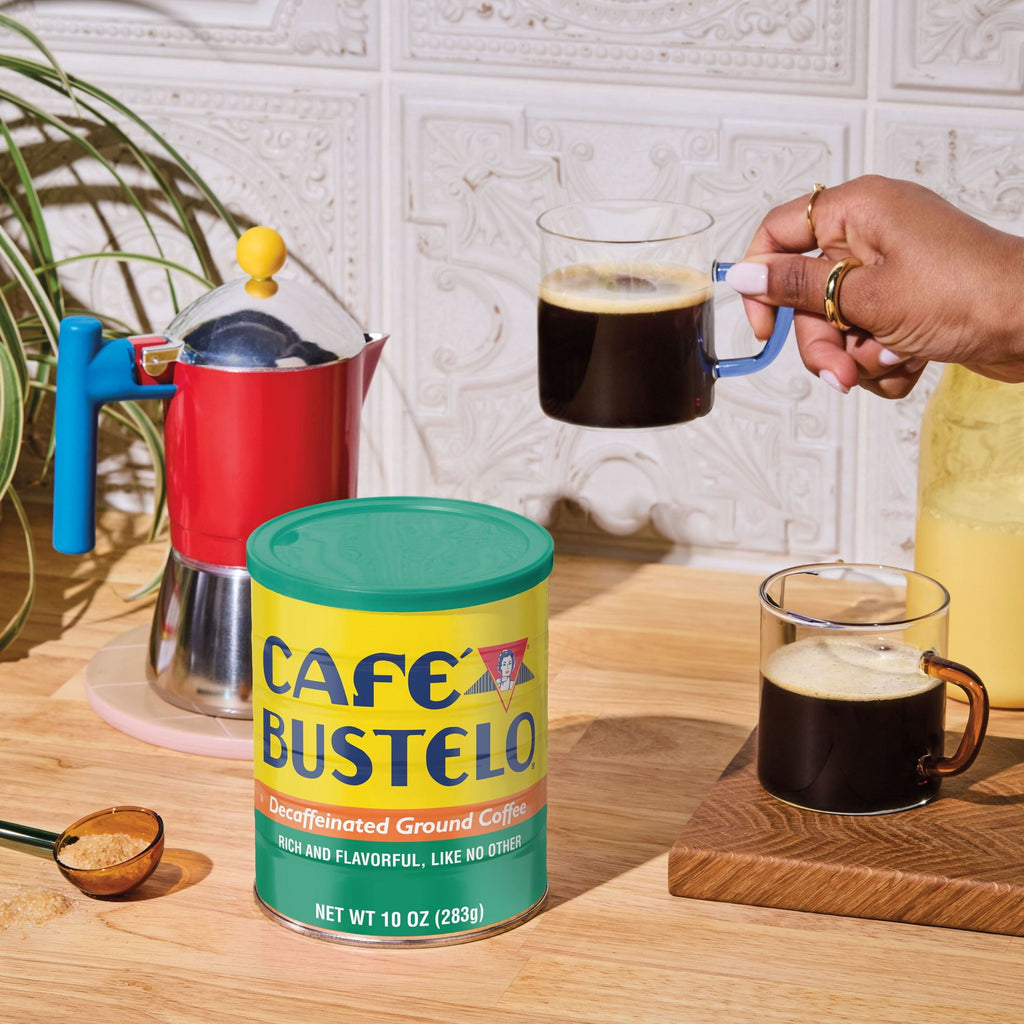 Café Bustelo Decaffeinated Medium Dark Roast Ground Coffee 10 oz Canister