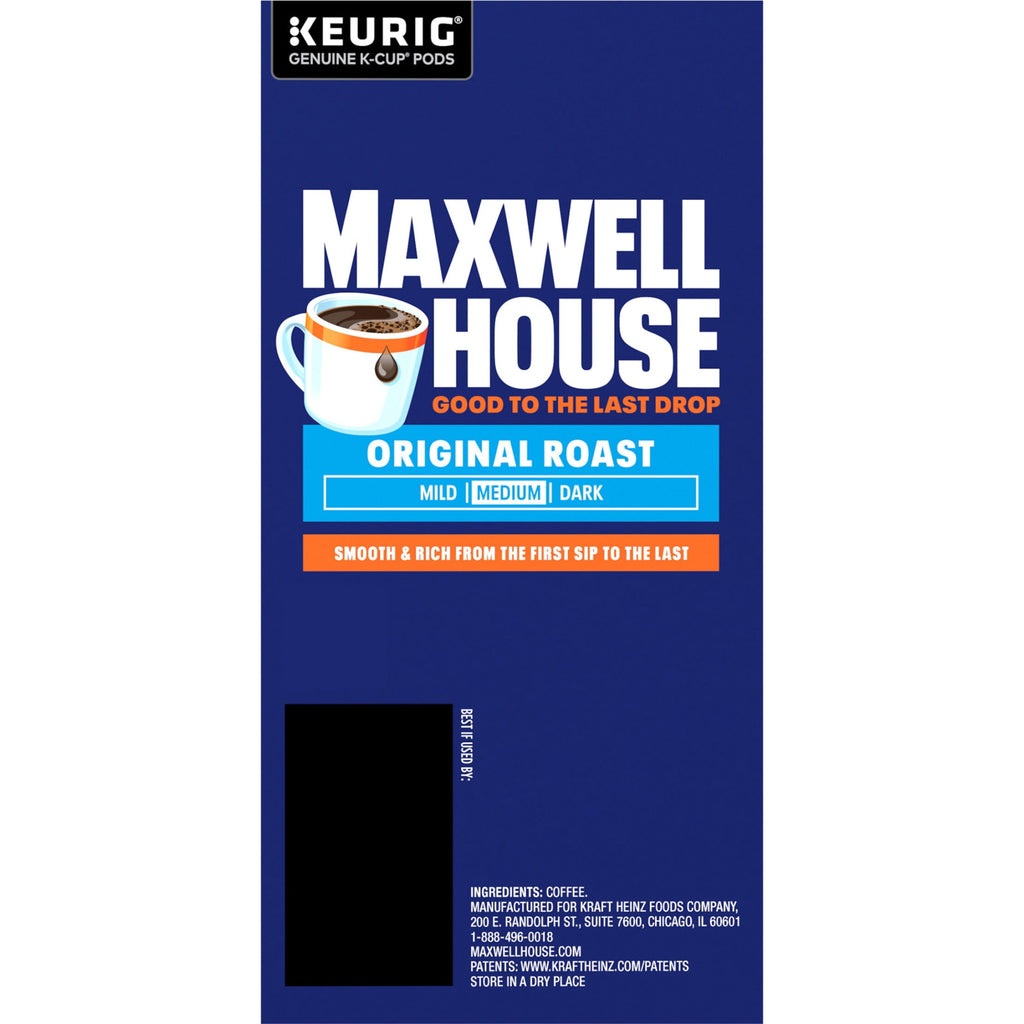 Maxwell House Original Roast Medium Roast K-Cup Coffee Pods 24 Count Box
