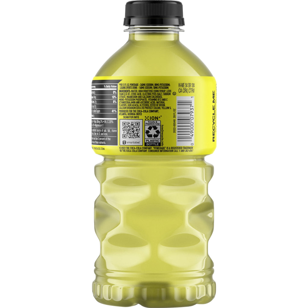 Powerade Lemon Lime Electrolyte Sports Drink 28 fl oz Bottle