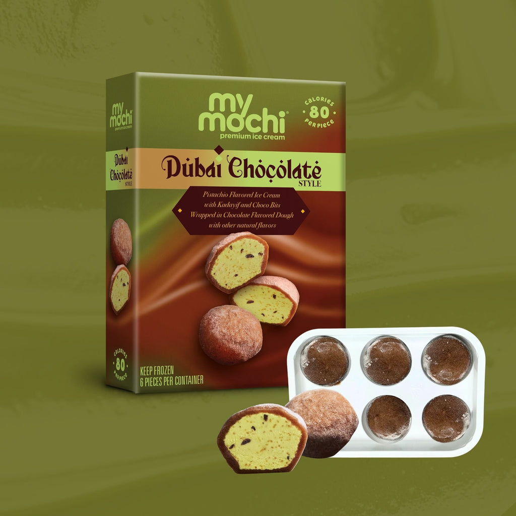 My/Mochi Ice Cream Dubai Chocolate Mochi 6 Count 7.5 Oz Box