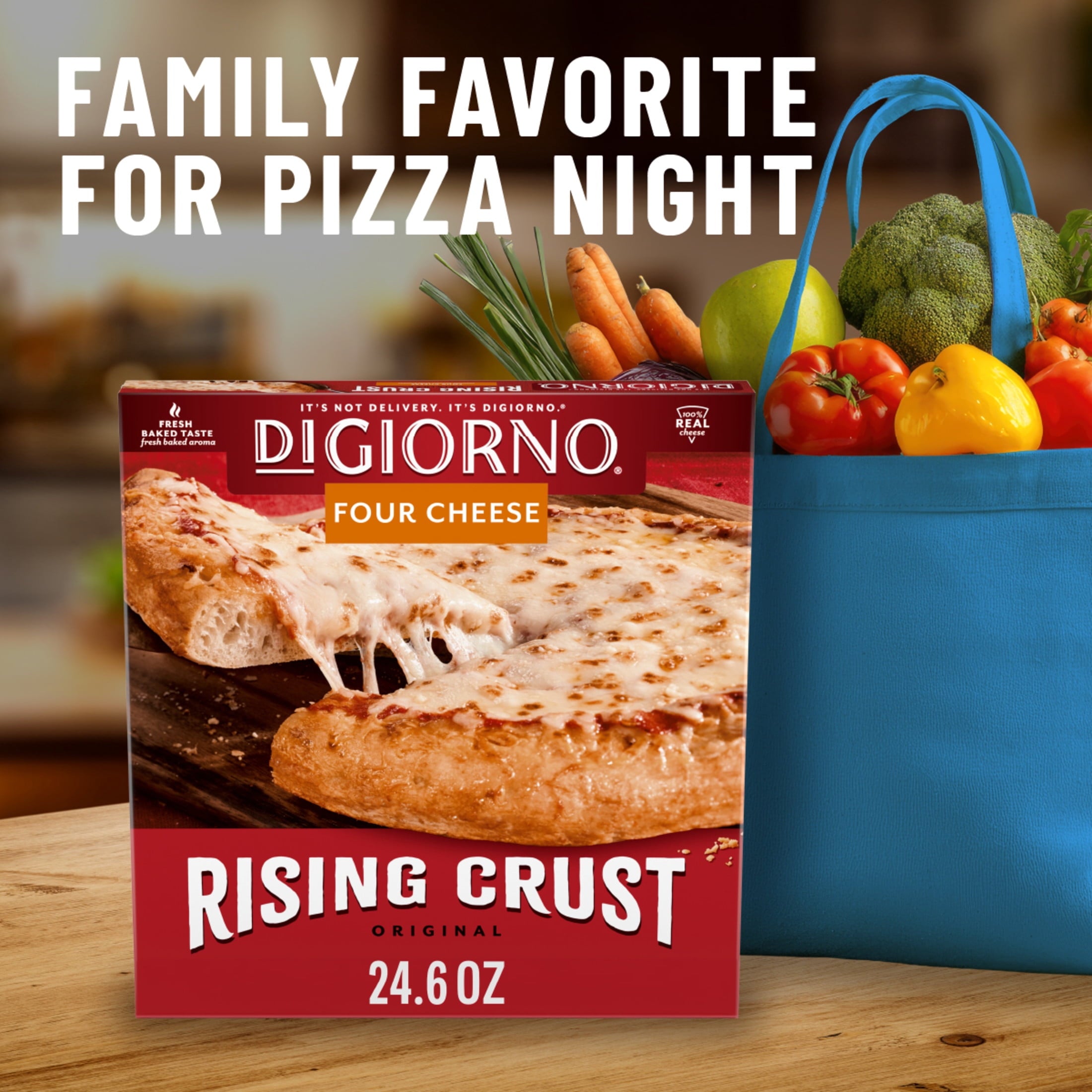 DiGiorno Rising Crust Four Cheese Frozen Pizza 24.6 Oz