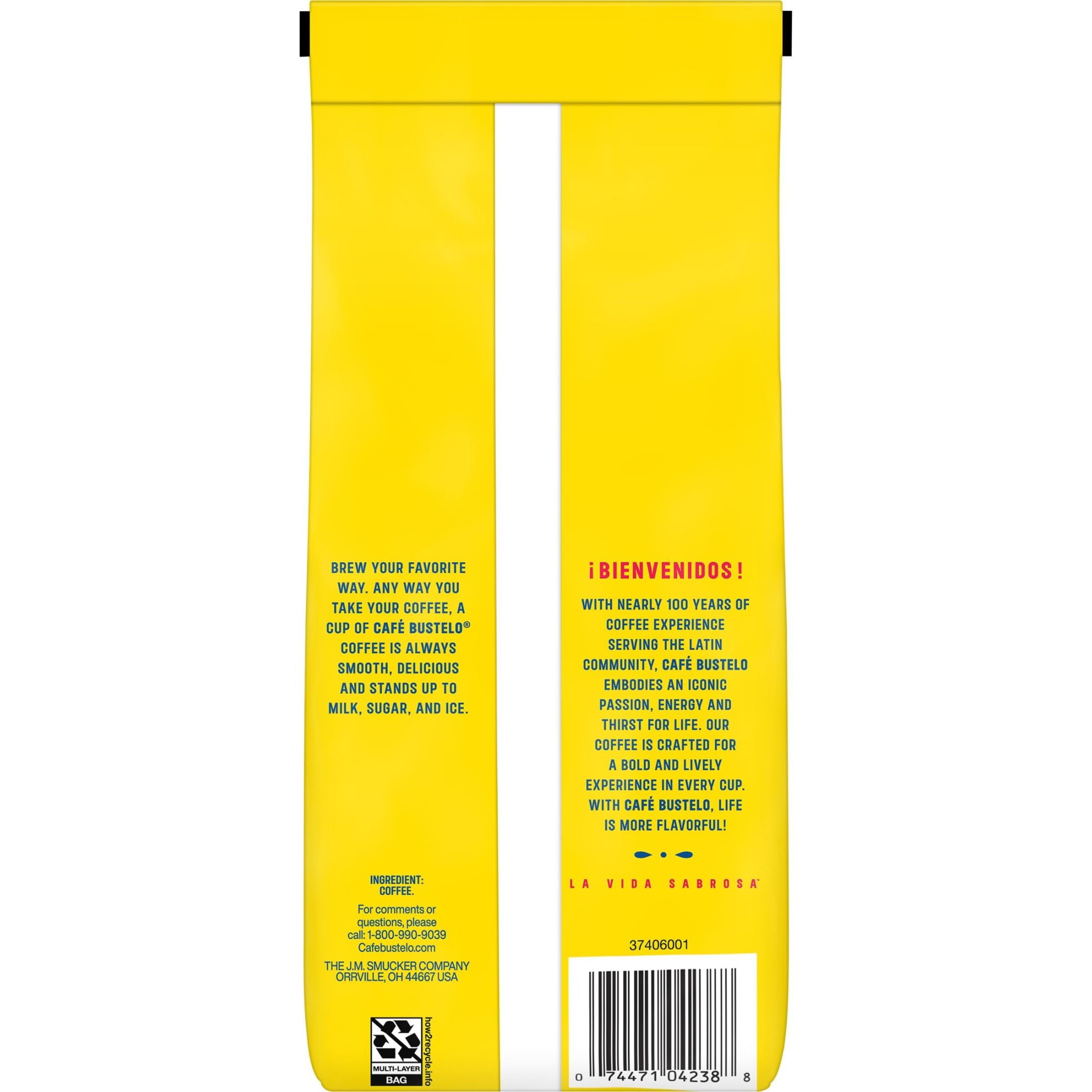 Café Bustelo Naturally Caffeinated Dark Roast Ground Coffee 11 oz Bag
