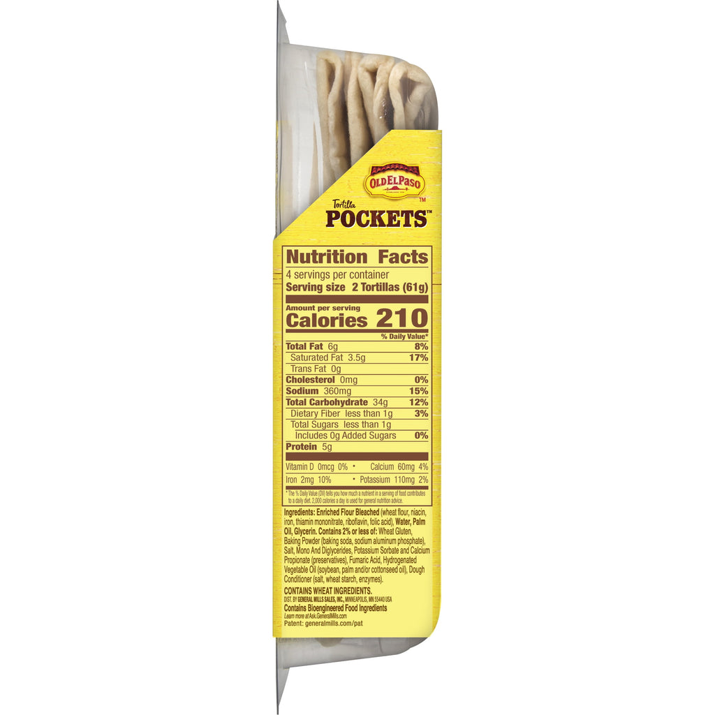 Flour Tortilla Pockets 8 Ct 8.4 Oz Old El Paso