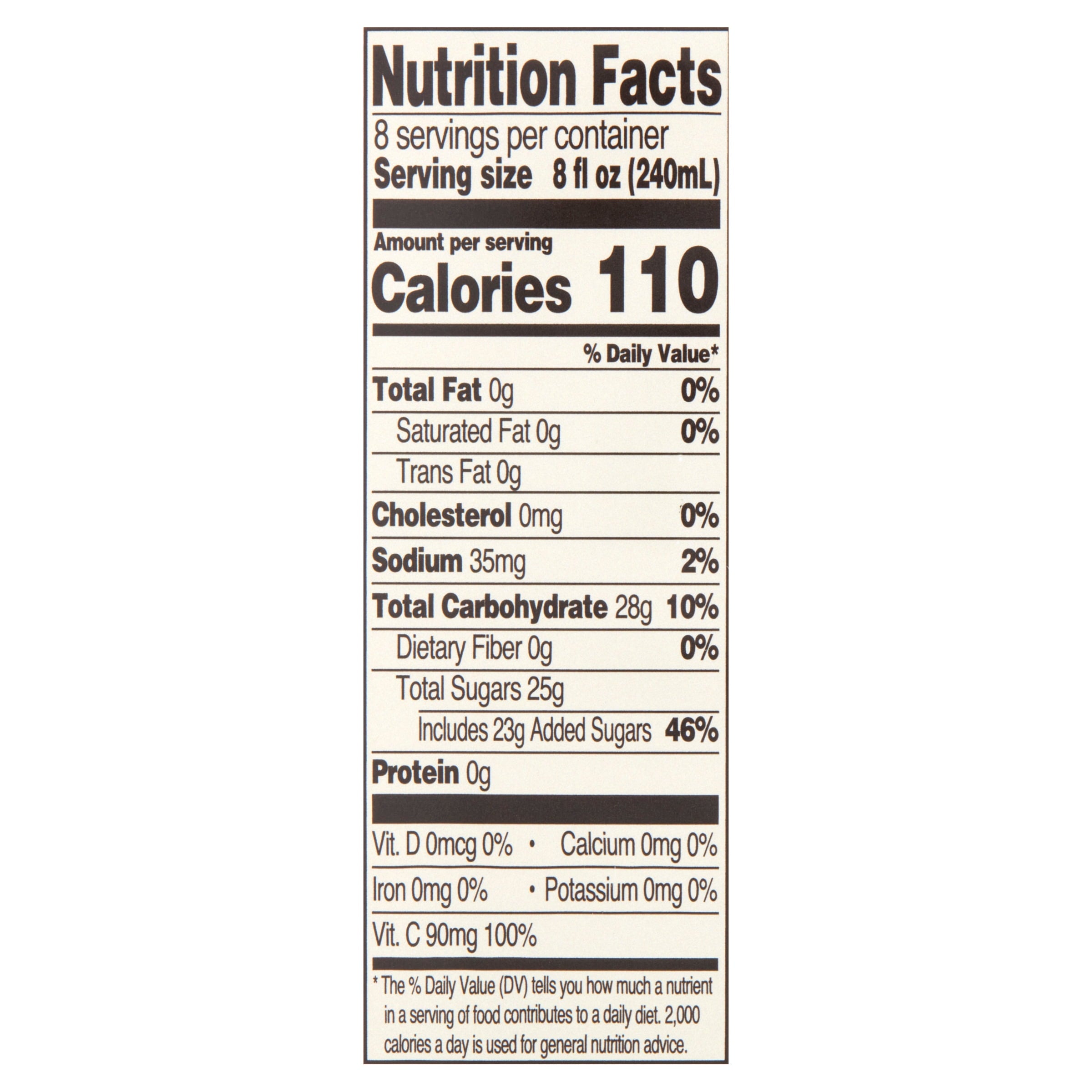 Great Value Cranberry Juice Cocktail 64 fl oz Bottle