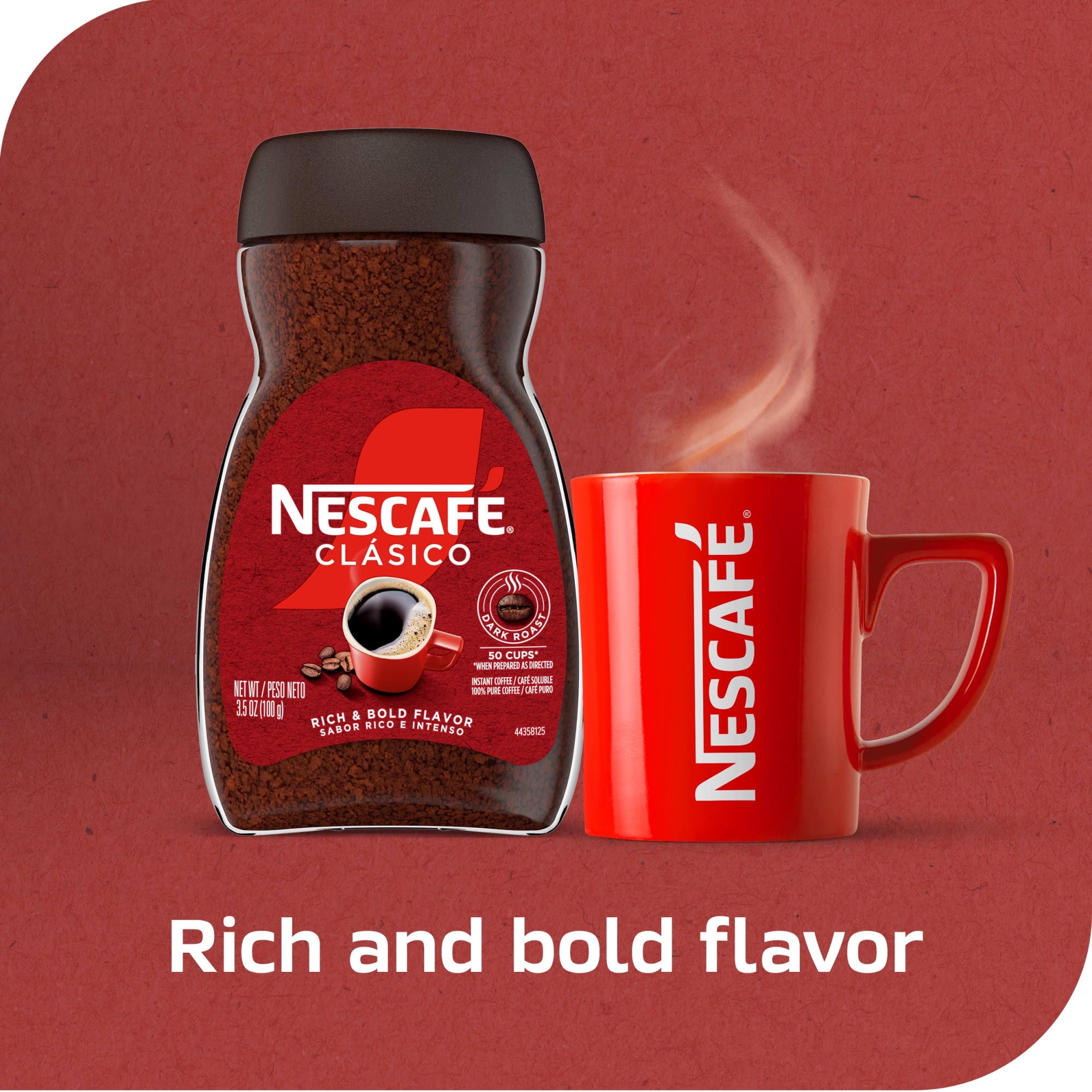 NESCAFÉ CLÁSICO Naturally Caffeinated Dark Roast Instant Coffee 7 oz Jar