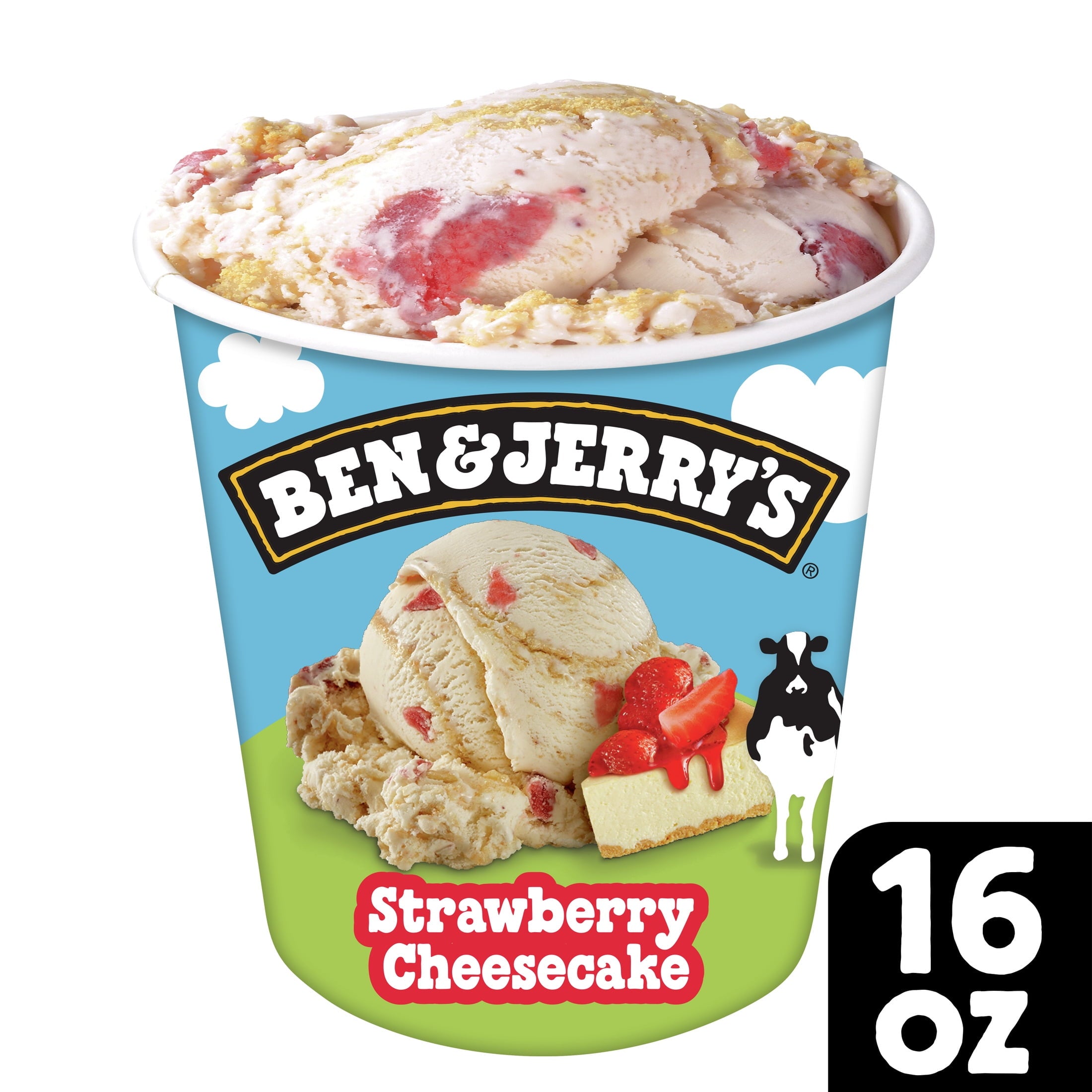 Ben & Jerry's Strawberry Cheesecake Ice Cream 16 Fl Oz