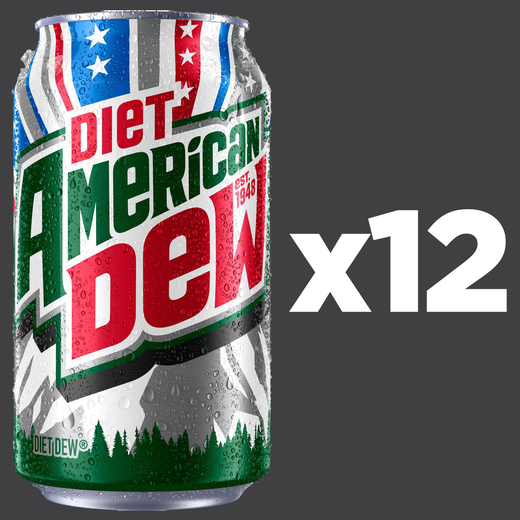 Mountain Dew Diet Citrus Soda Pop Cans 12 Fl Oz 12 Pack