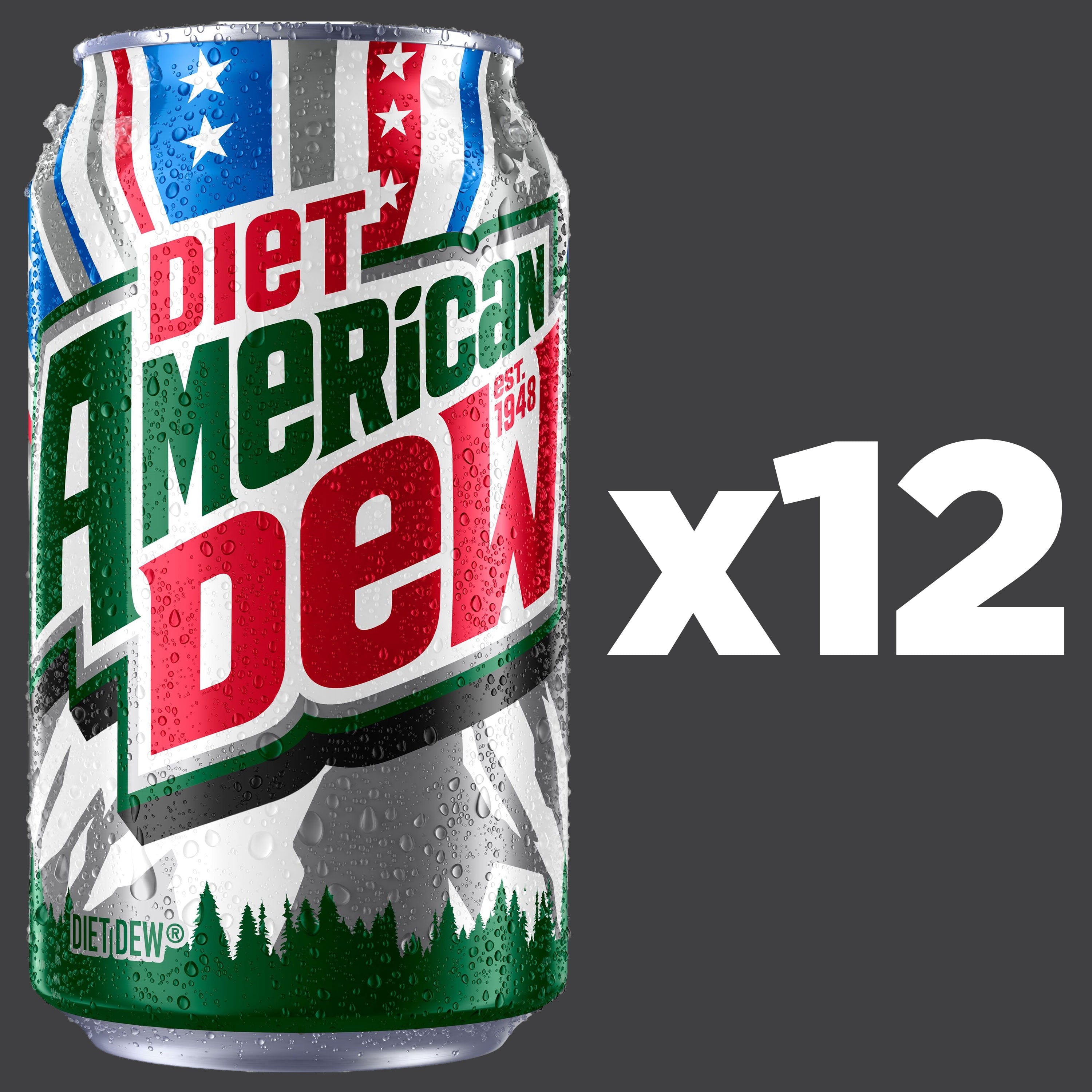 Mountain Dew Diet Citrus Soda Pop Cans 12 Fl Oz 12 Pack