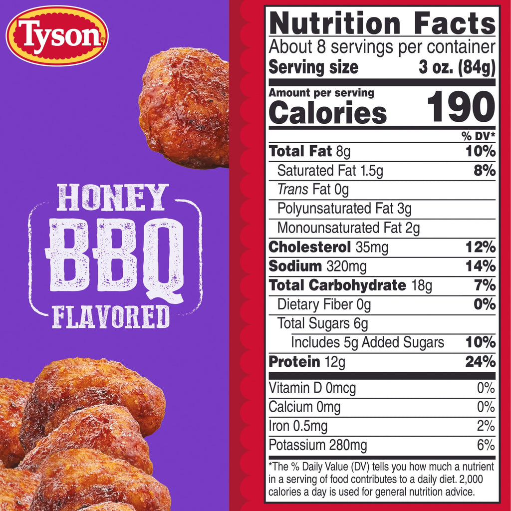 Tyson Any'tizers Honey BBQ Boneless Chicken Bites Frozen 24 Oz