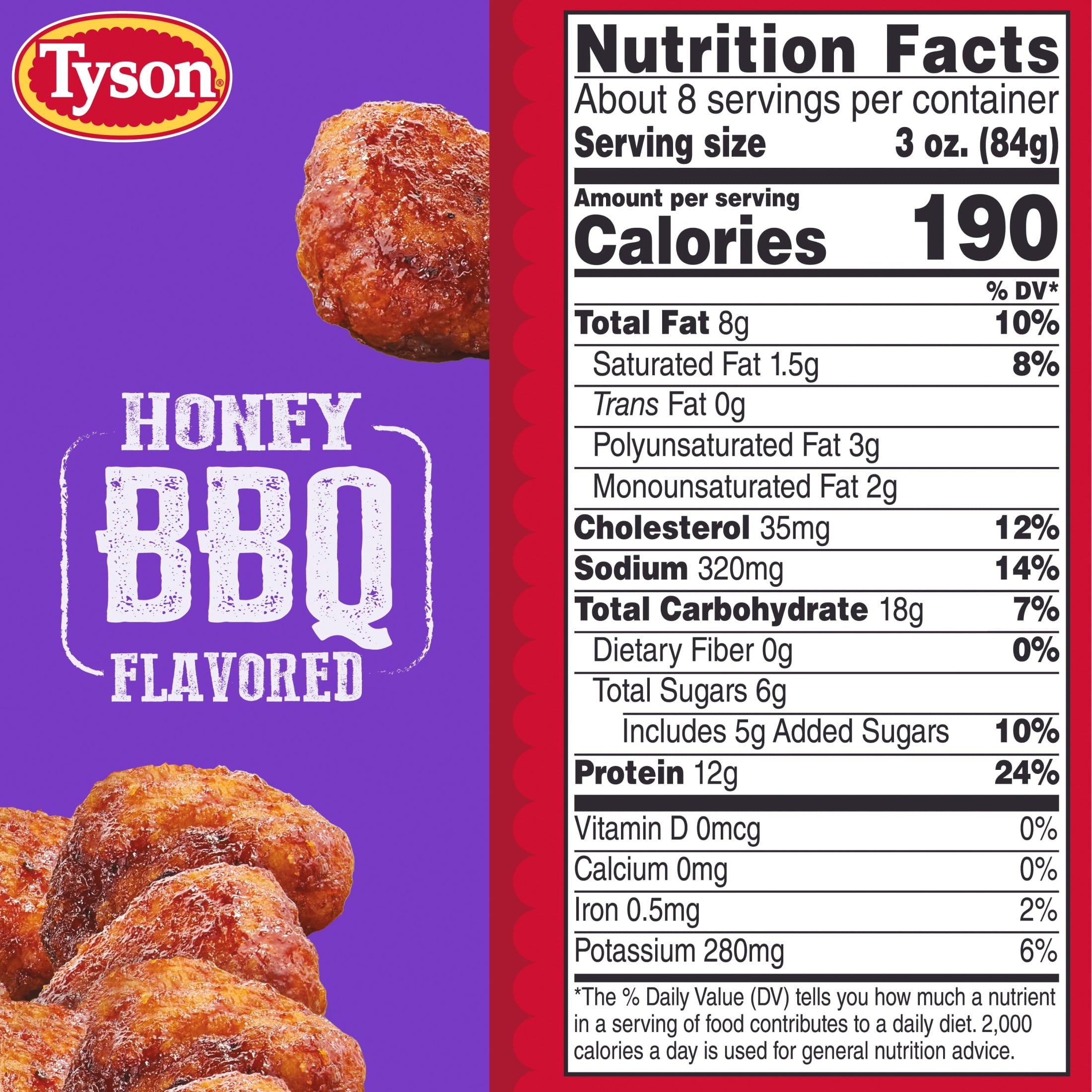 Tyson Any'tizers Honey BBQ Boneless Chicken Bites Frozen 24 Oz