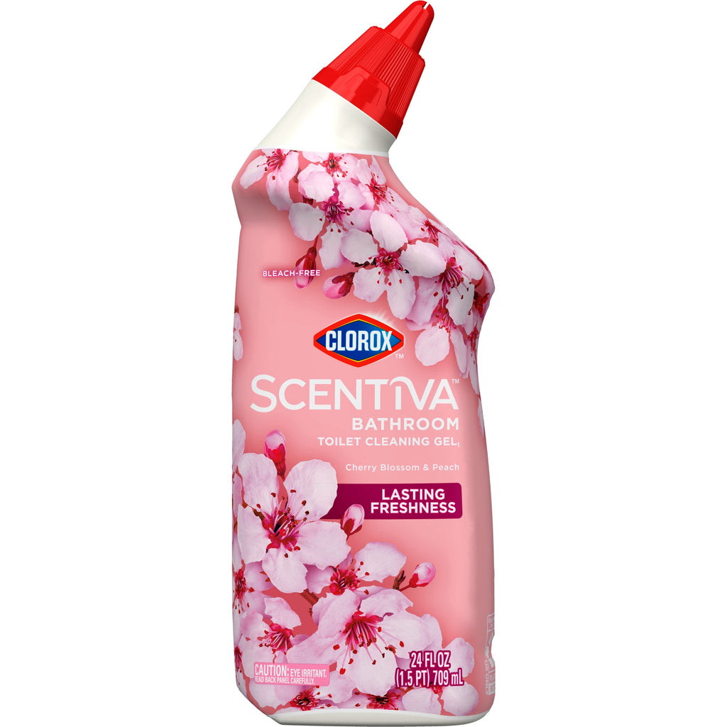 Clorox Scentiva Toilet Bowl Cleaning Gel Cherry Blossom & Peach 24 fl oz