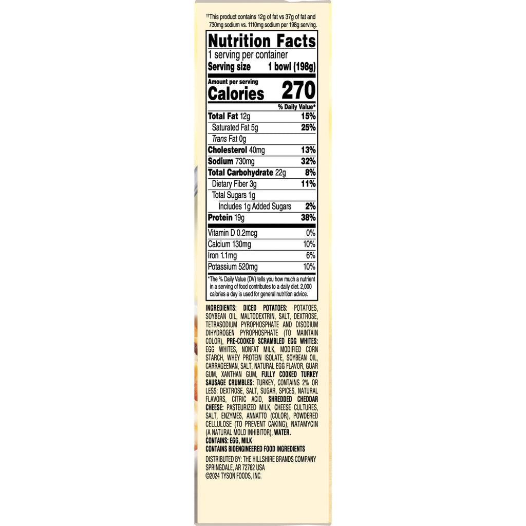 Jimmy Dean Delights Turkey Sausage Breakfast Bowl Frozen 7 Oz