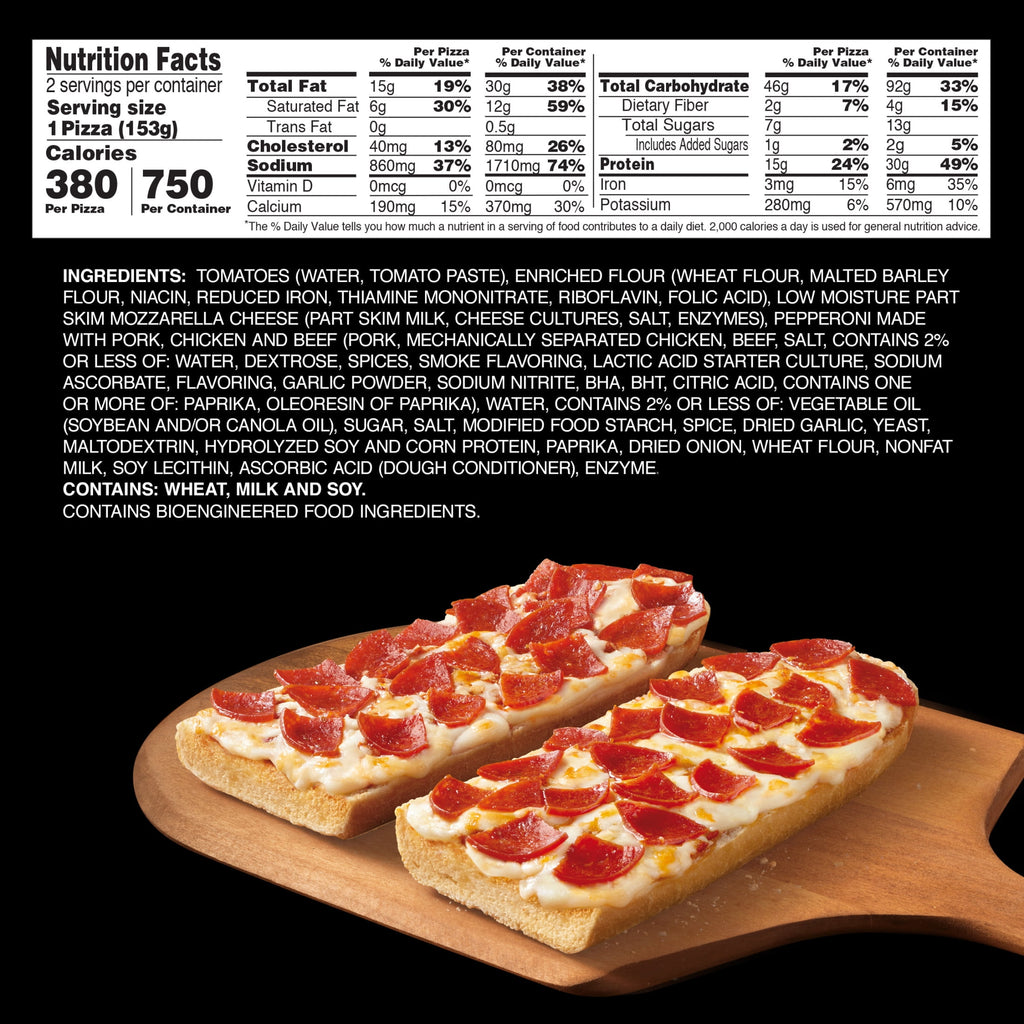 Red Baron Pepperoni French Bread Frozen Personal Pizza 10.8 Oz 2 Pack