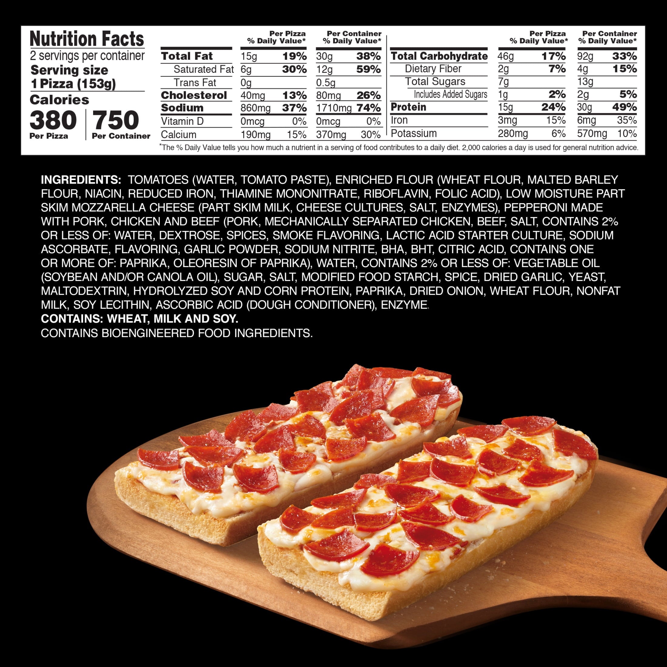 Red Baron Pepperoni French Bread Frozen Personal Pizza 10.8 Oz 2 Pack