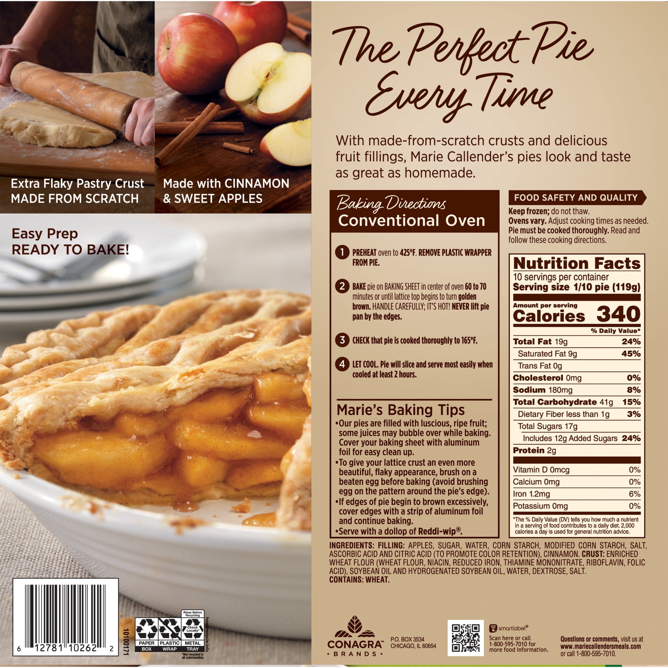Lattice Apple Pie 42 Oz Marie Callender's