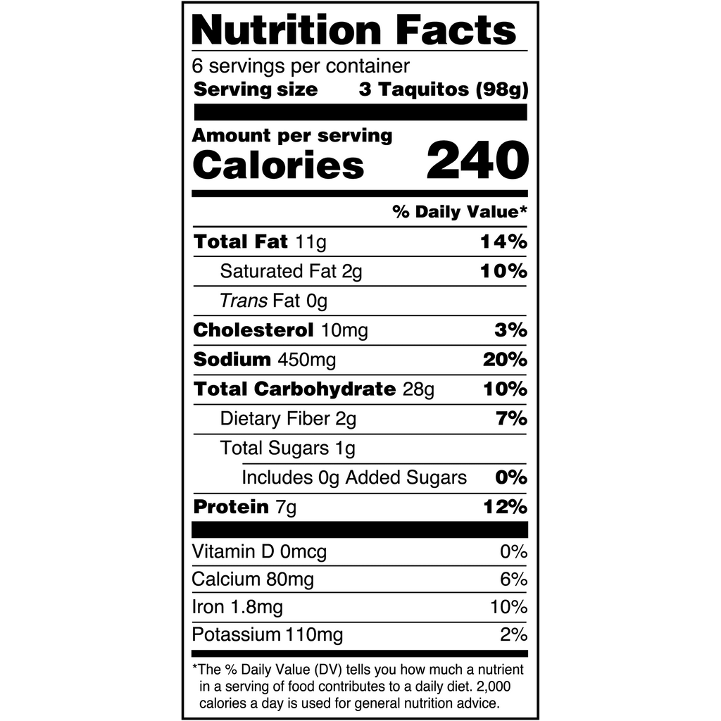 El Monterey Extra Crunchy Southwest Chicken Taquitos 20.7 Oz Frozen 18 Count