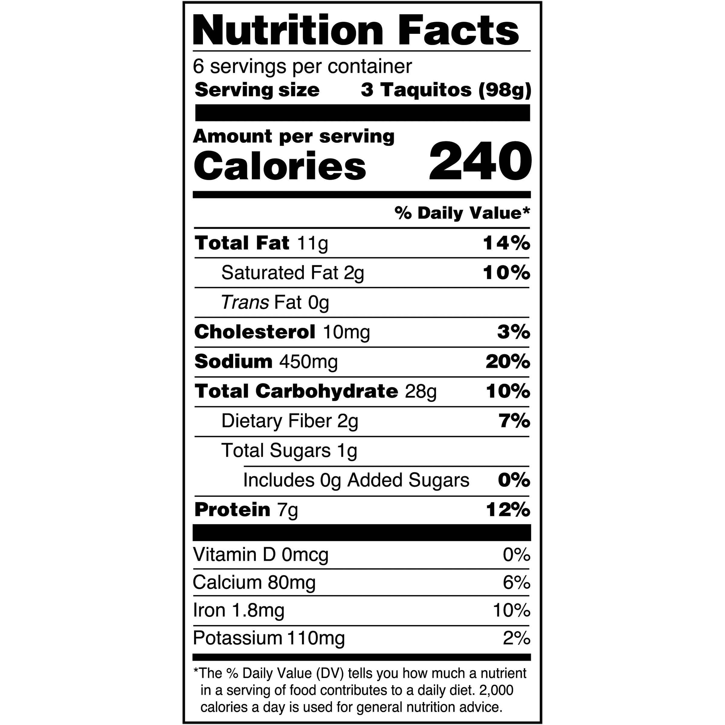 El Monterey Extra Crunchy Southwest Chicken Taquitos 20.7 Oz Frozen 18 Count