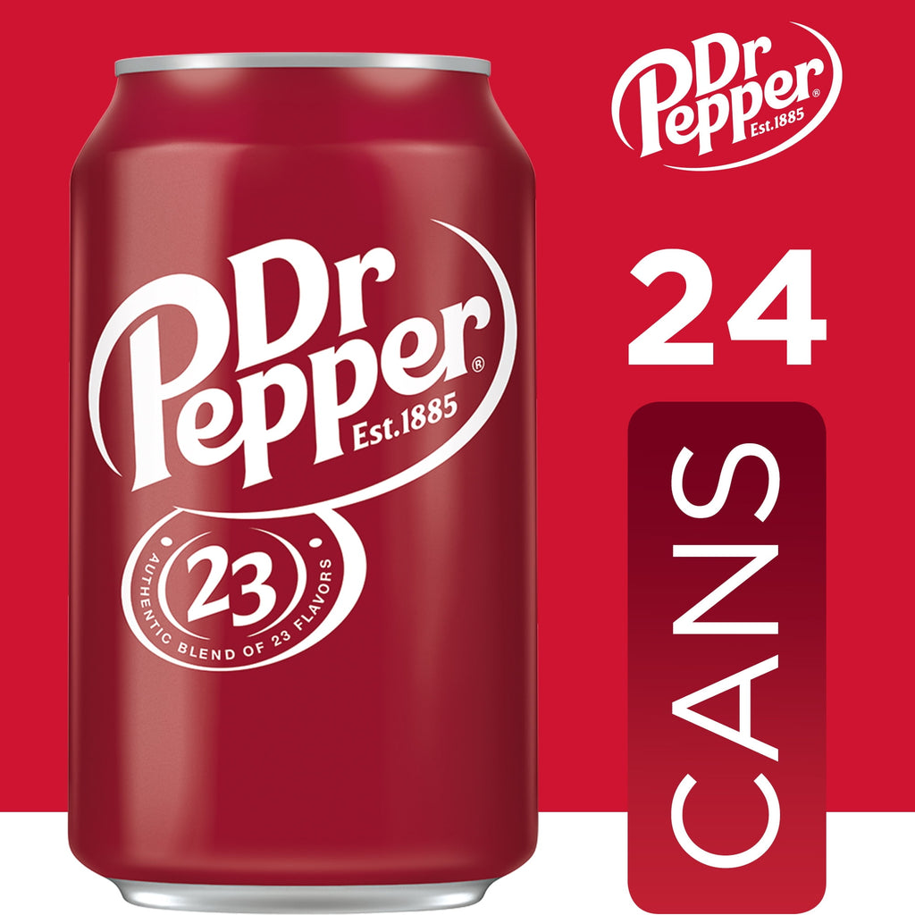 Dr Pepper Soda Pop Cans 12 Fl Oz 24 Pack