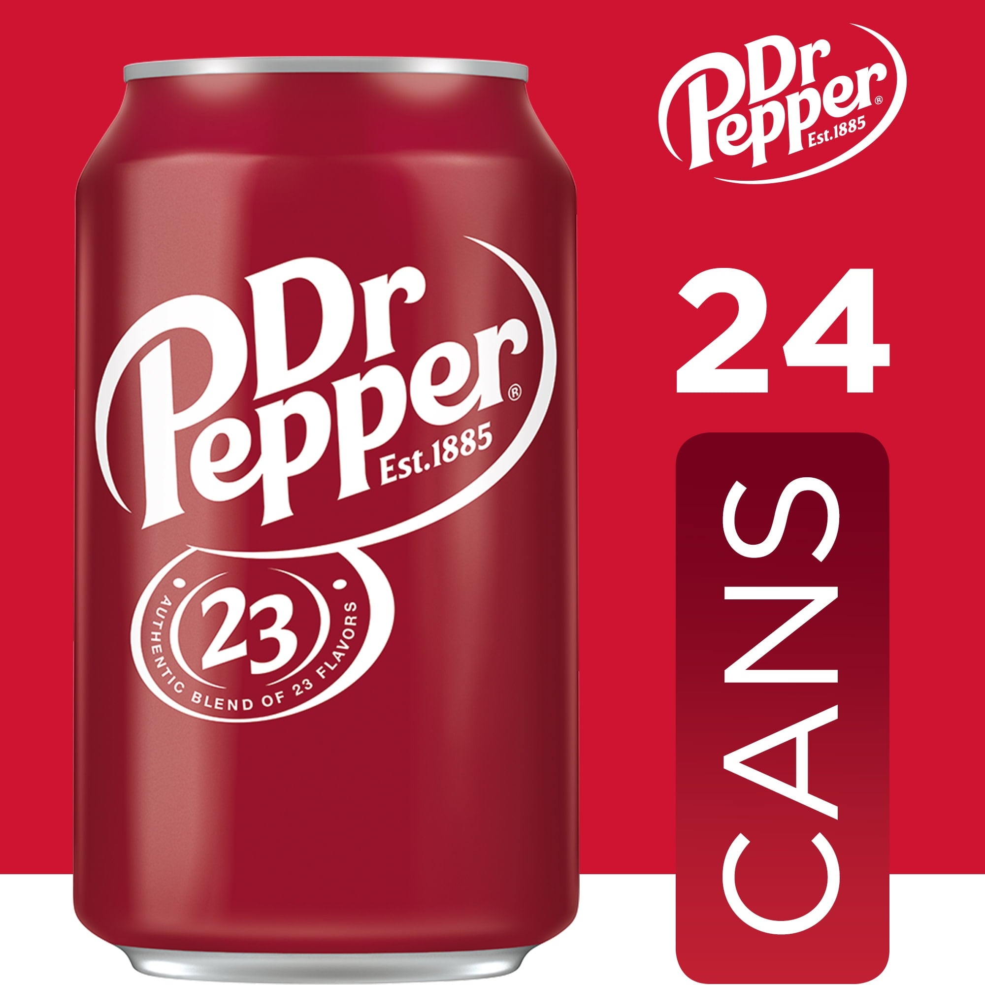 Dr Pepper Soda Pop Cans 12 Fl Oz 24 Pack