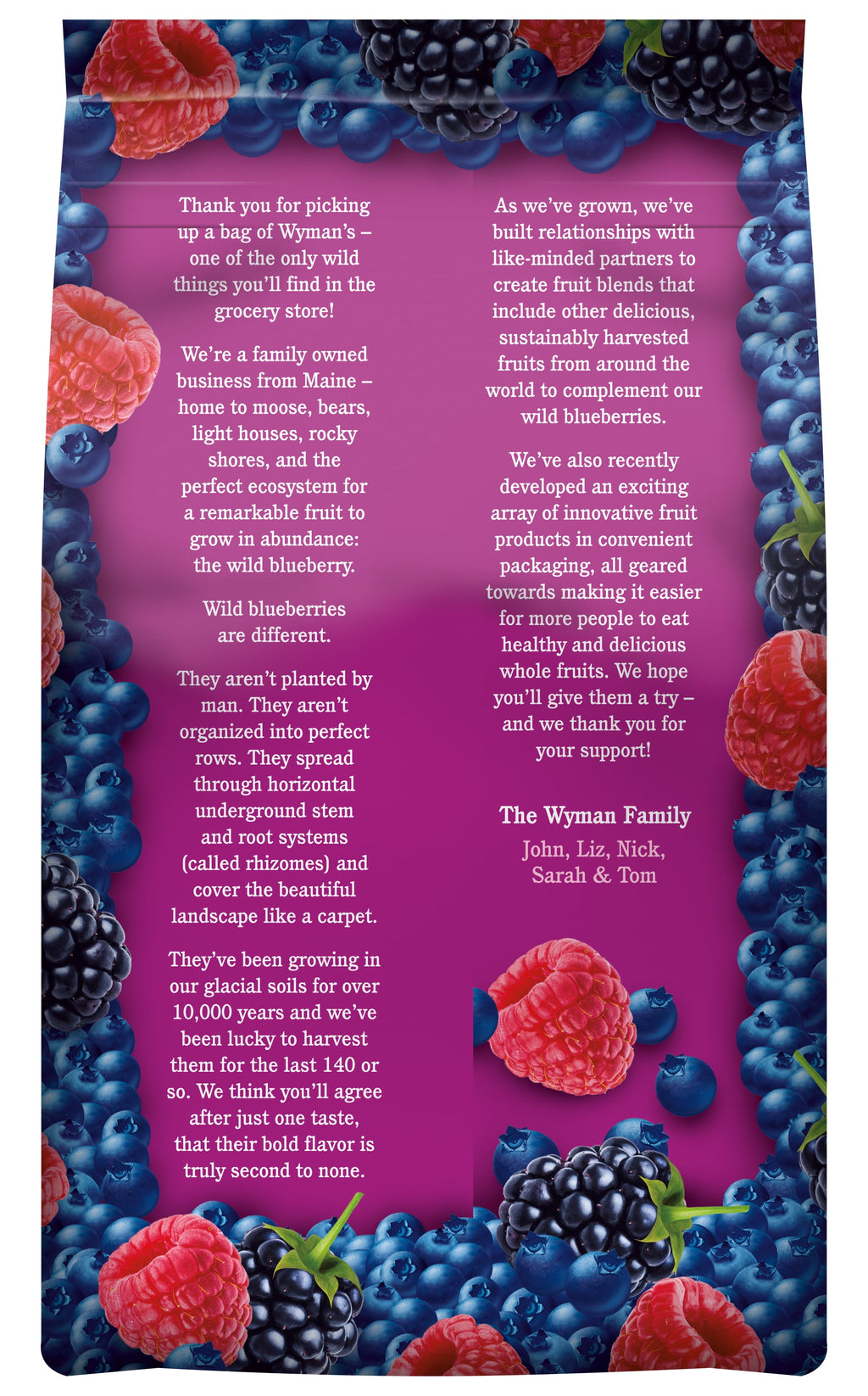 Wyman's Triple Berry Blend Frozen Blueberries Blackberries Raspberries 48 Oz