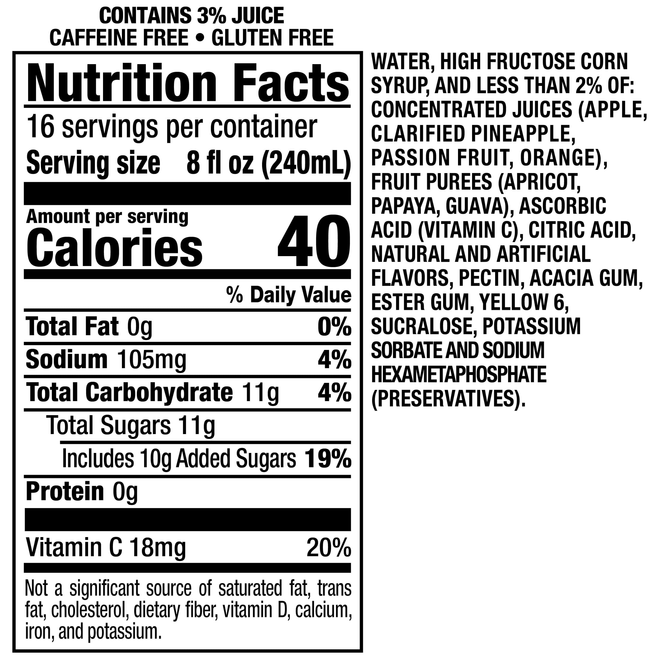 Hawaiian Punch Orange Ocean Fruit Juice Drink 1 gal Bottle