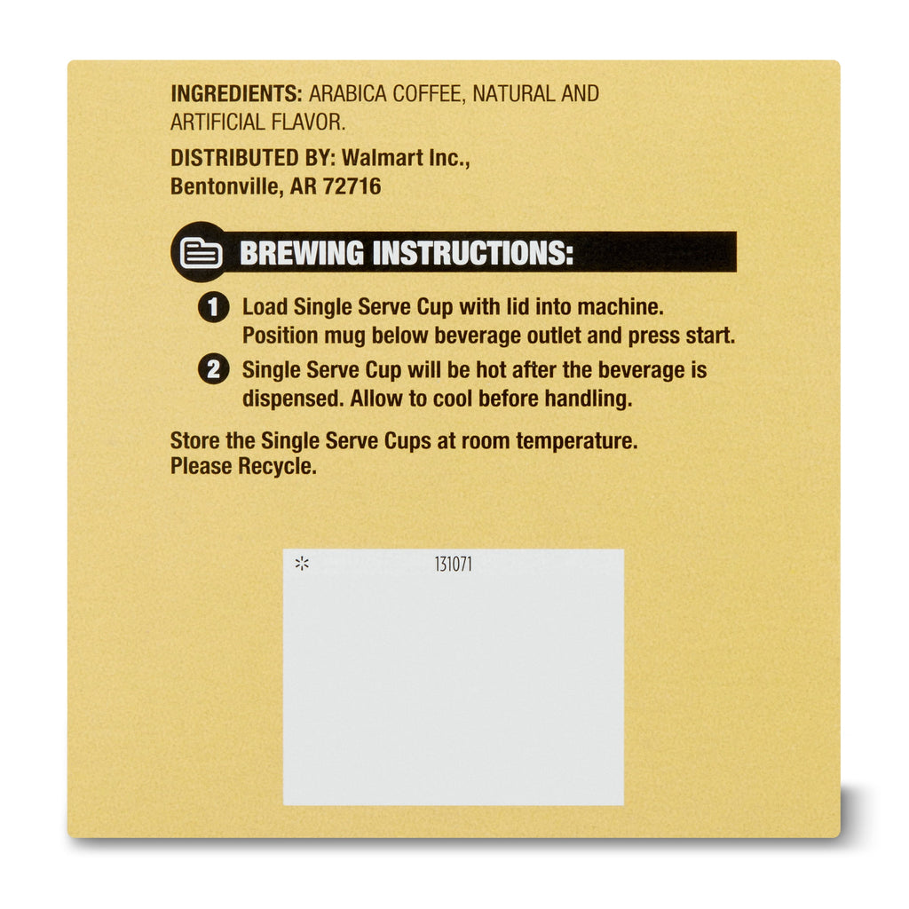 Great Value Medium Roast Cinnamon Vanilla Ground Coffee Pods 12 Count