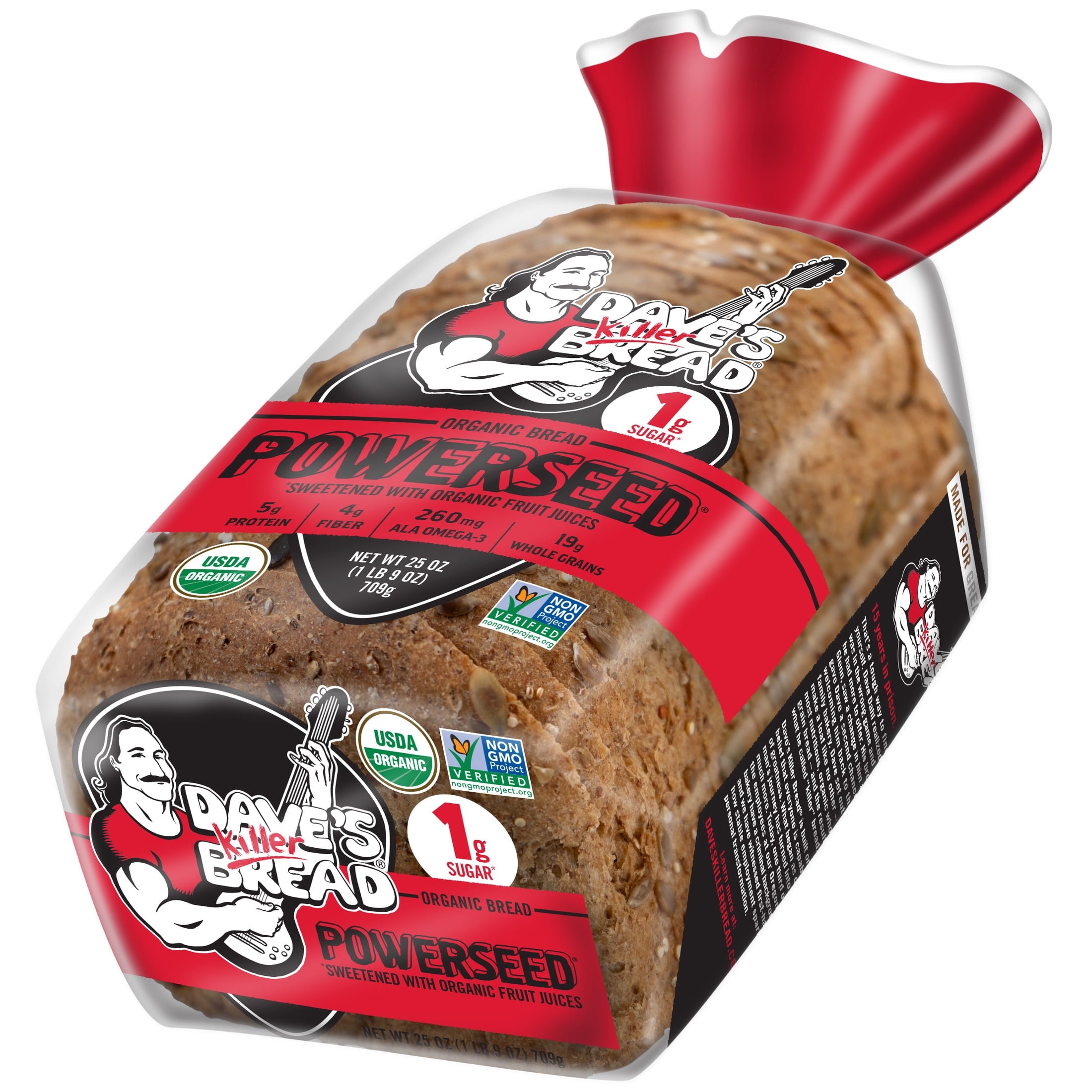Powerseed Seeded Organic Whole Grain Bread 25 Oz 1 Count Dave's Killer Bread