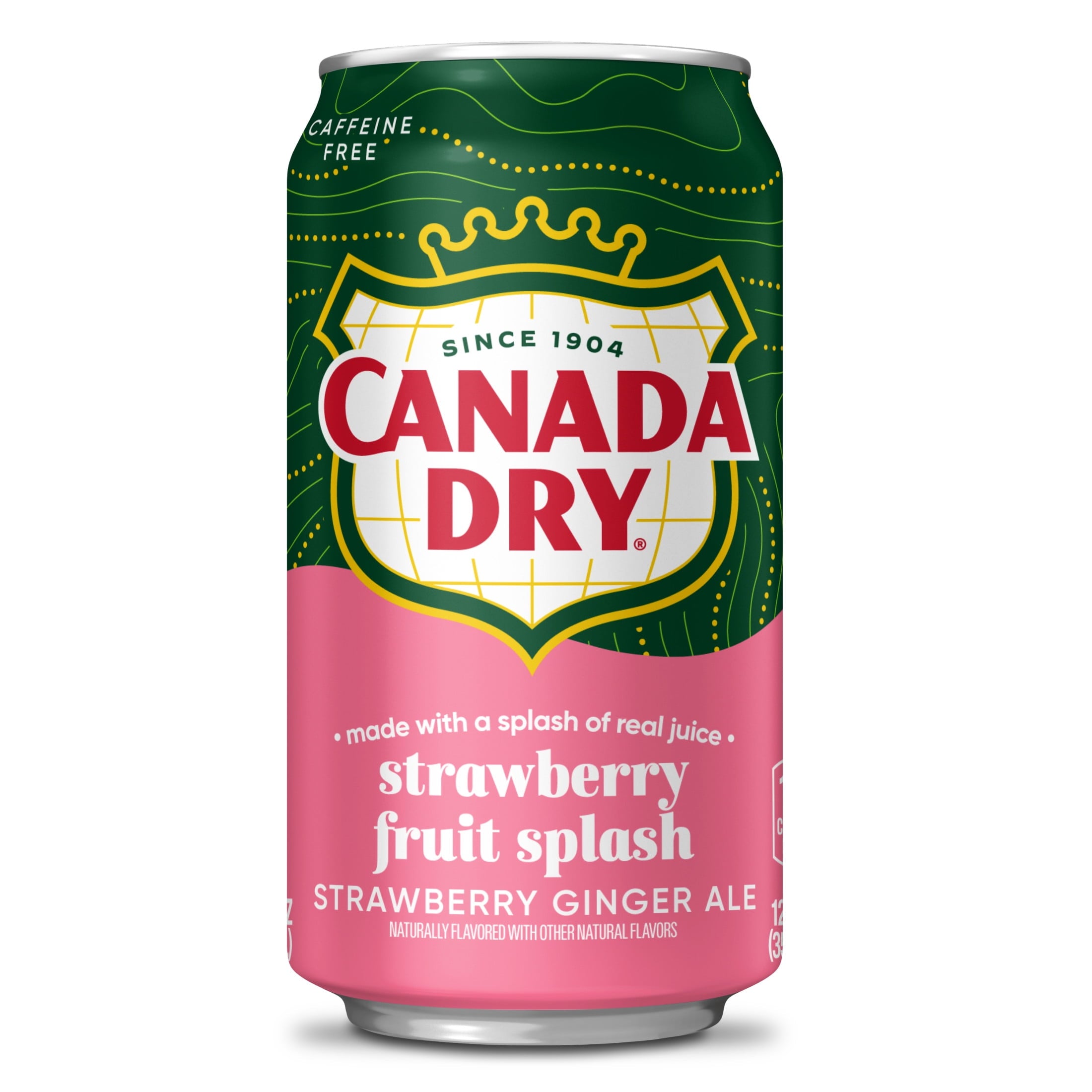 Canada Dry Caffeine Free Fruit Splash Strawberry Ginger Ale Soda Pop Cans 12 Fl Oz 12 Pack