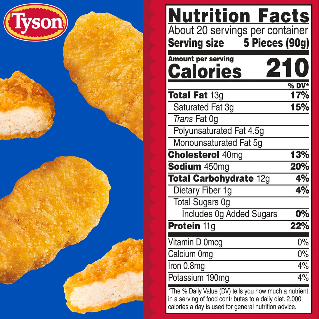 Tyson Frozen White Meat Chicken Nuggets Family Pack 64 Oz