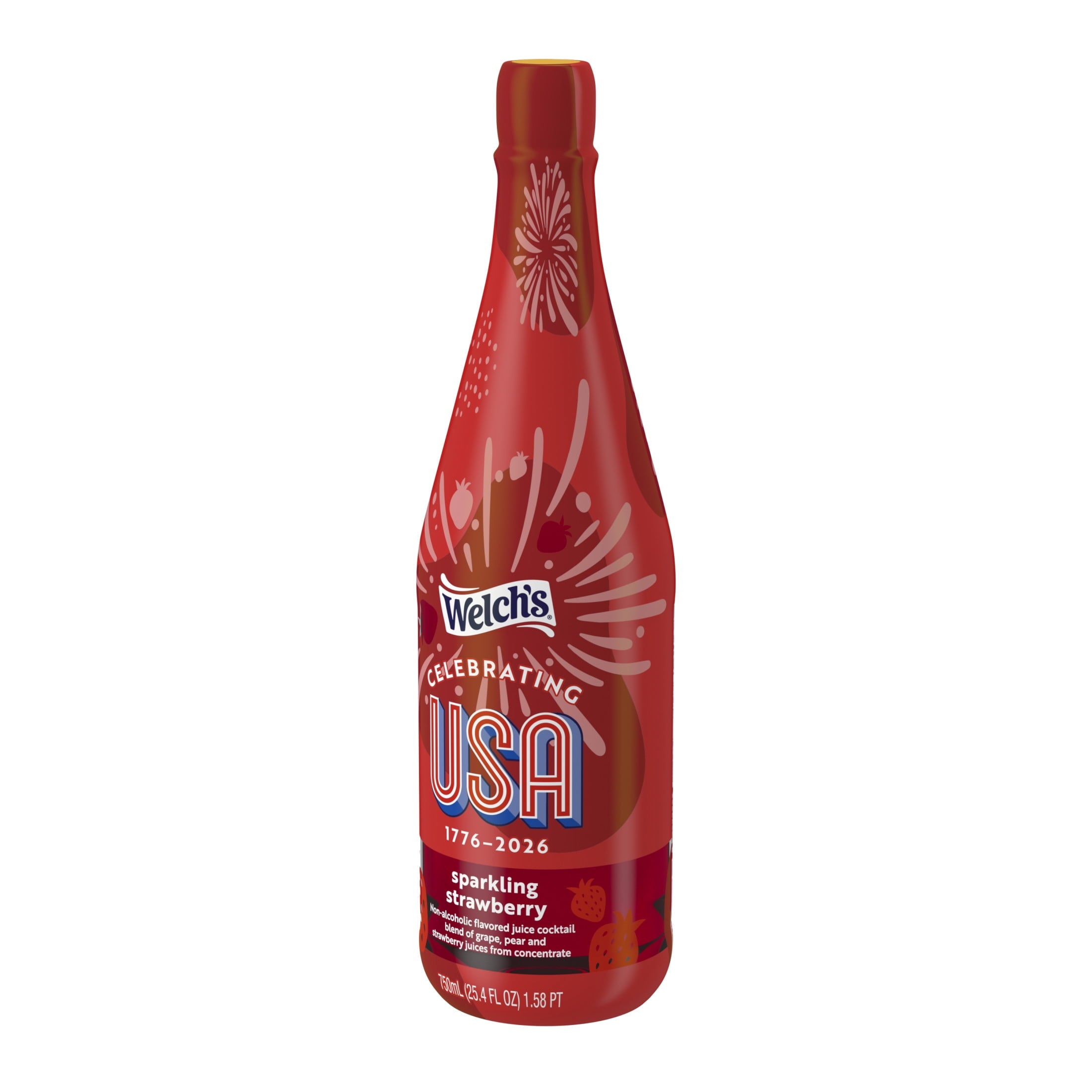 Welch's Non-Alcoholic Sparkling Strawberry Juice Cocktail 25.4 fl oz Bottle