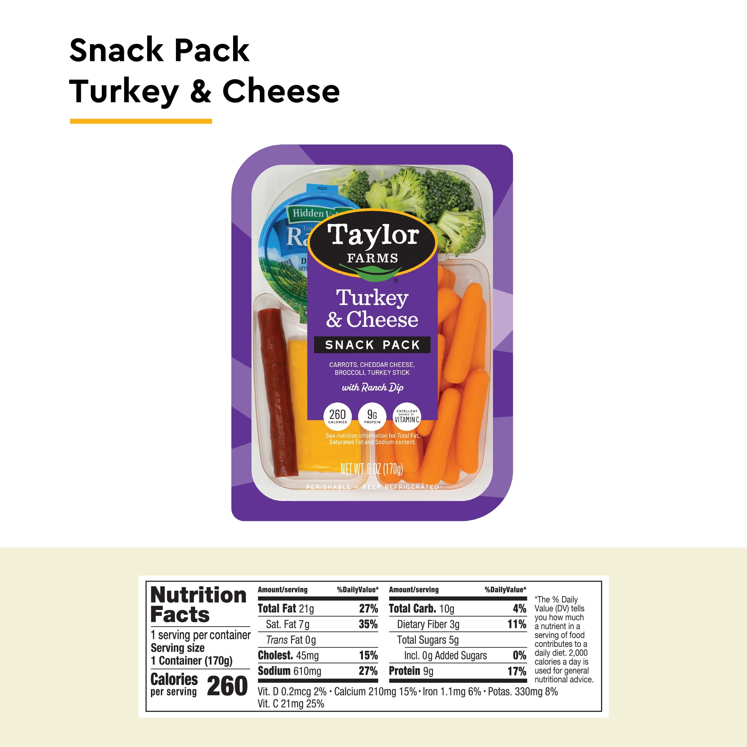 Turkey & Cheddar Snack Tray 6 Oz