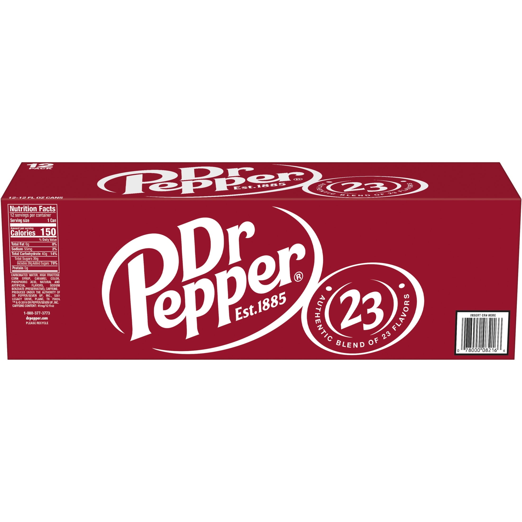 Dr Pepper Soda Pop Cans 12 Fl Oz 12 Pack