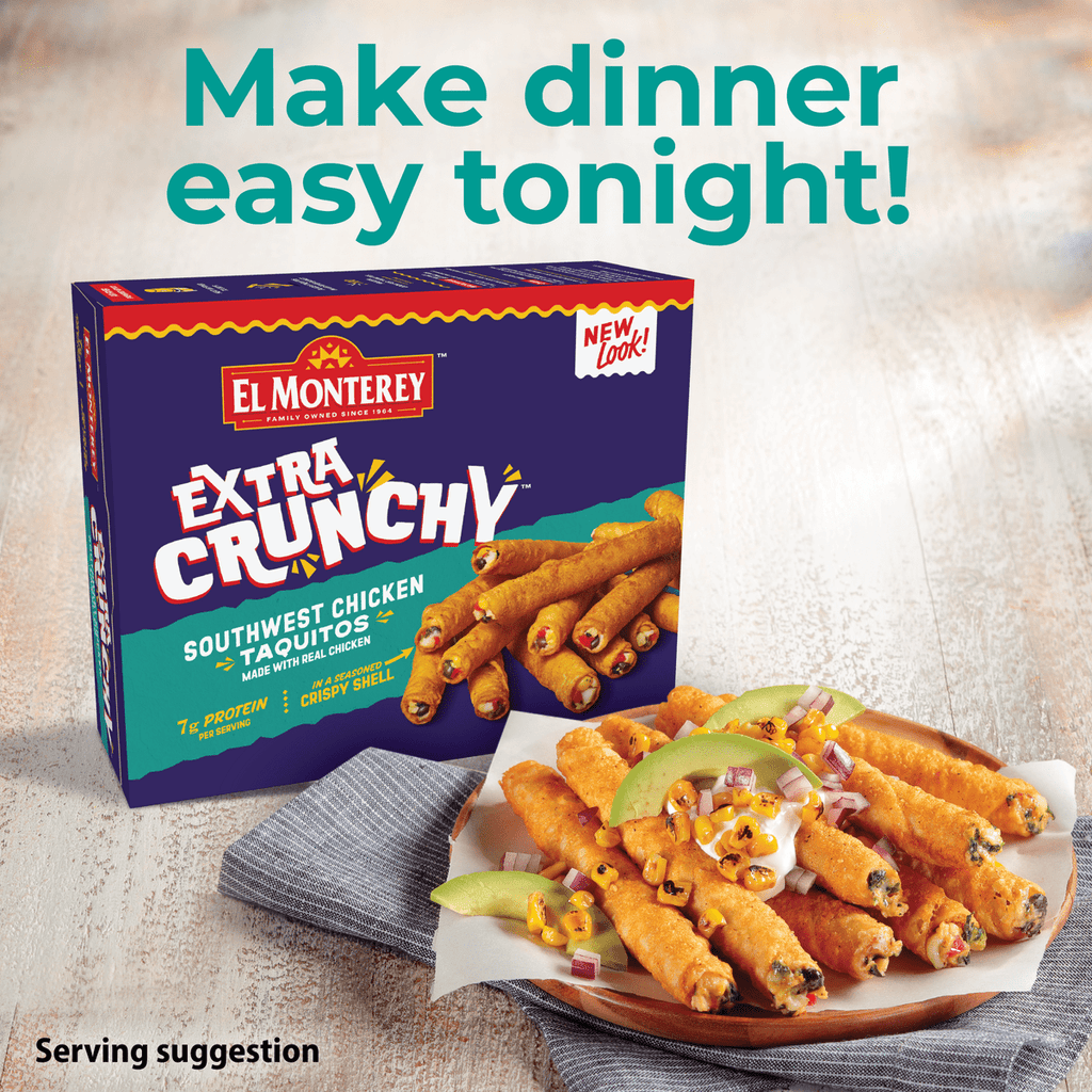 El Monterey Extra Crunchy Southwest Chicken Taquitos 20.7 Oz Frozen 18 Count