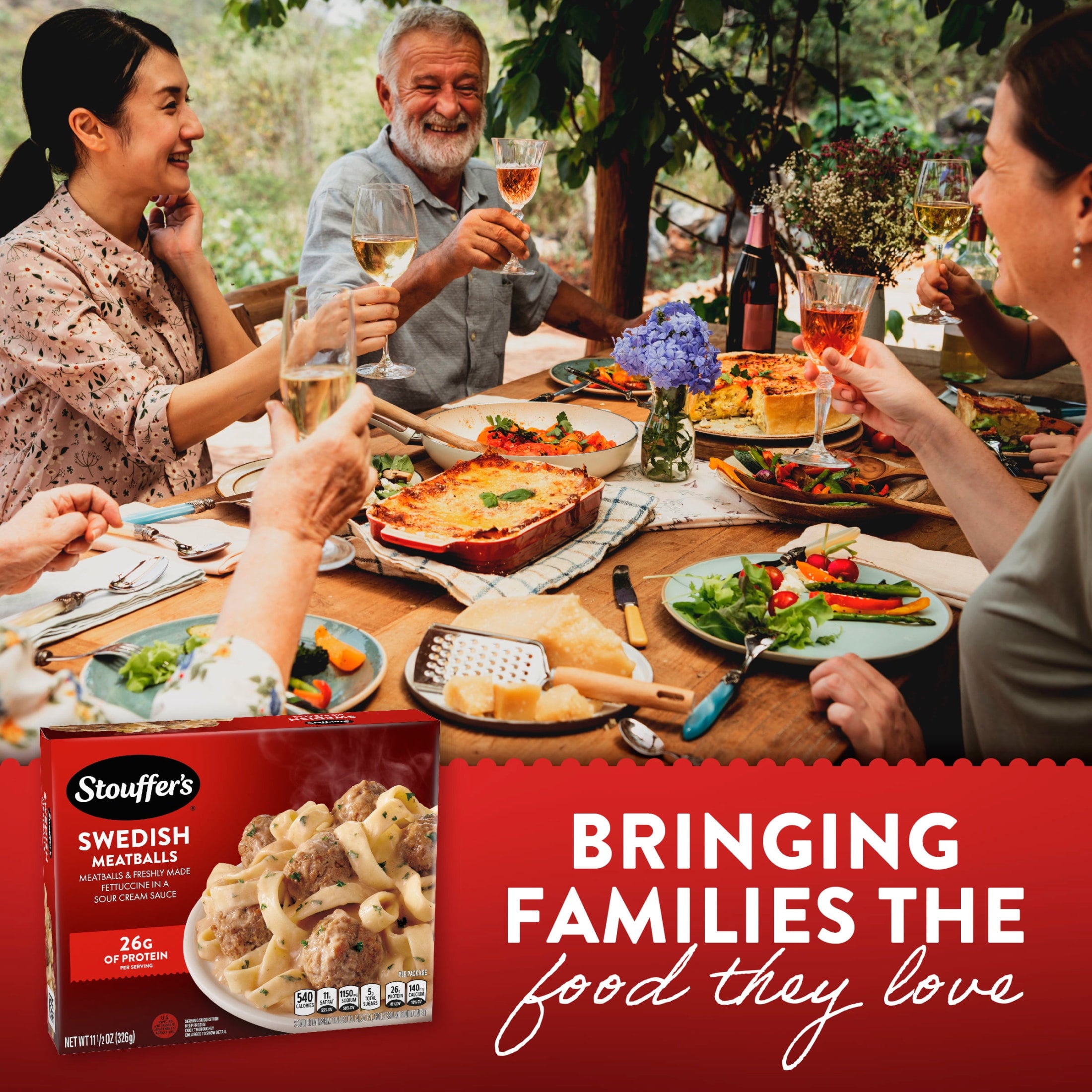 Stouffer's Swedish Meatballs Frozen Pasta Single Serve 11.5 Oz