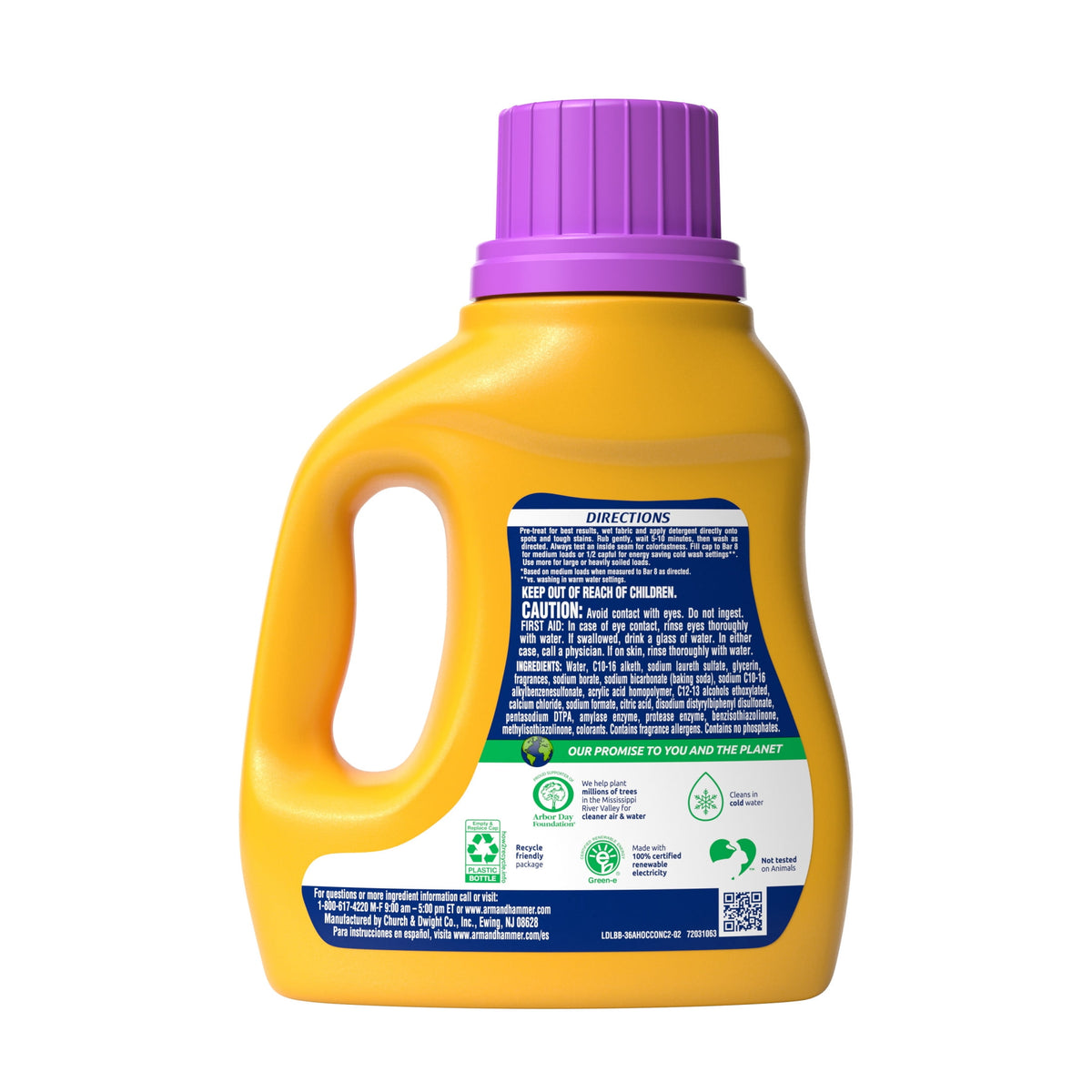 ARM & HAMMER Plus OxiClean with Odor Blasters Liquid Laundry Detergent Fresh Burst 32.5 fl oz 25 Loads