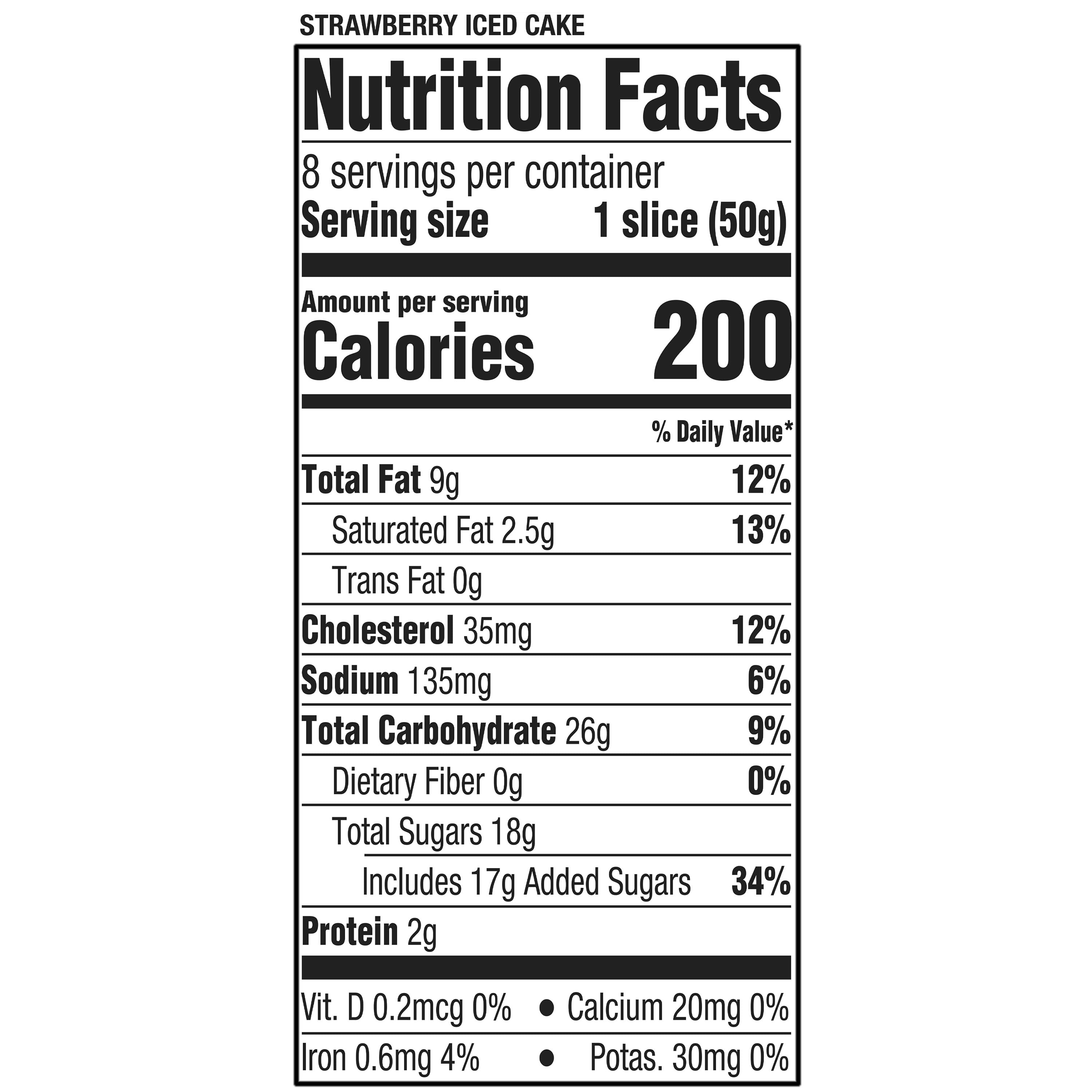 Iced Strawberry Sliced Loaf Cake 14.1 Oz 8 Count Marketside
