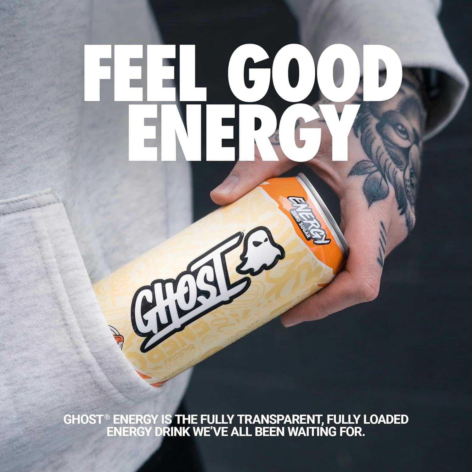 GHOST Energy Orange Cream Zero Sugar Energy Drink 16 fl oz Single Can