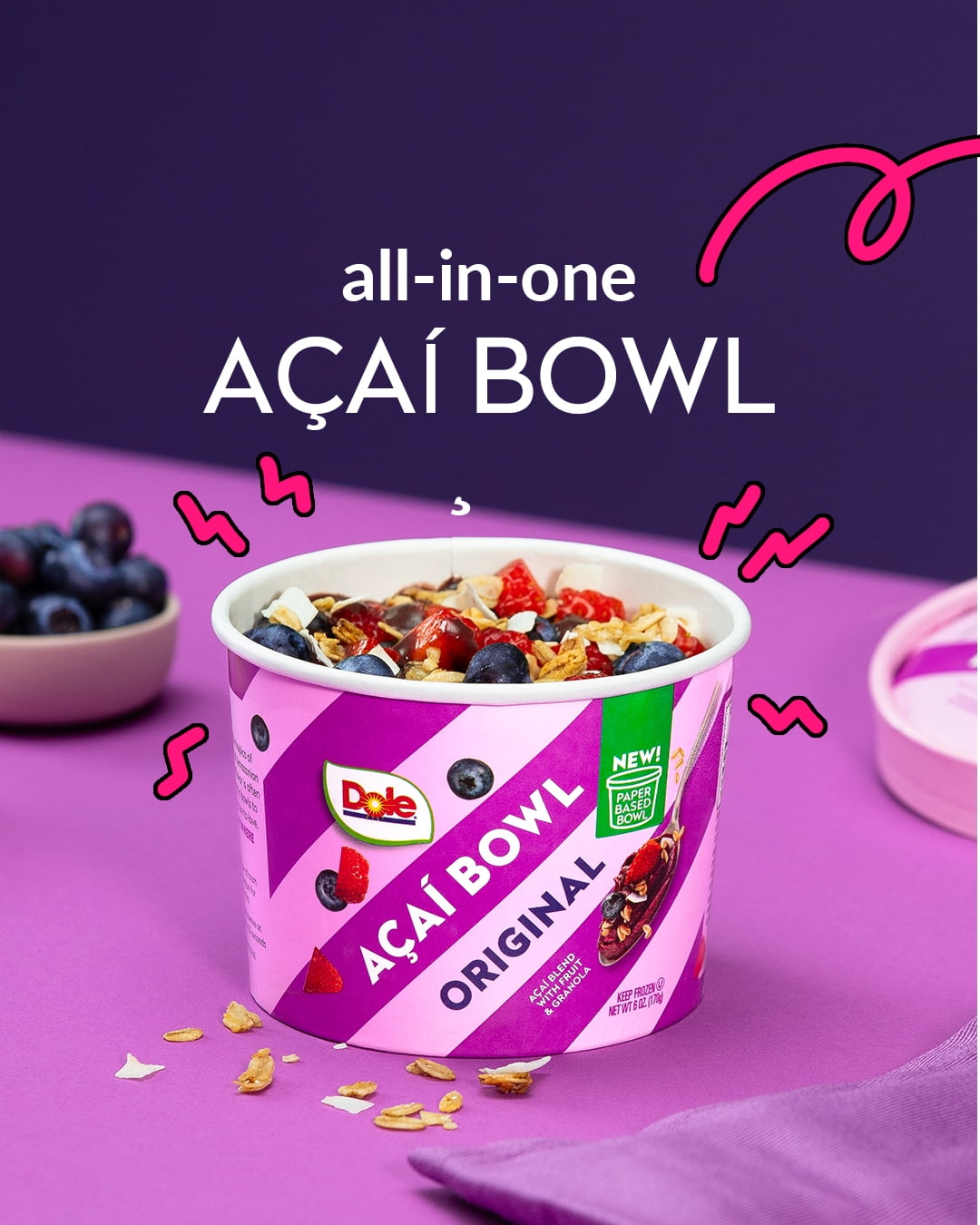 Dole Acai Original Smoothie Bowl Frozen 6 Oz