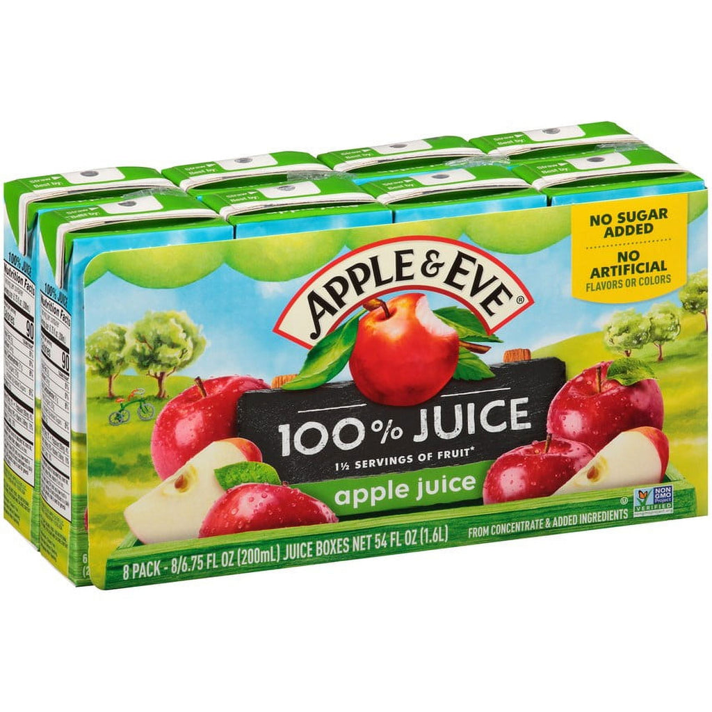 Apple & Eve 100% Apple Juice Pulp-Free 6.75 fl oz 8 Count