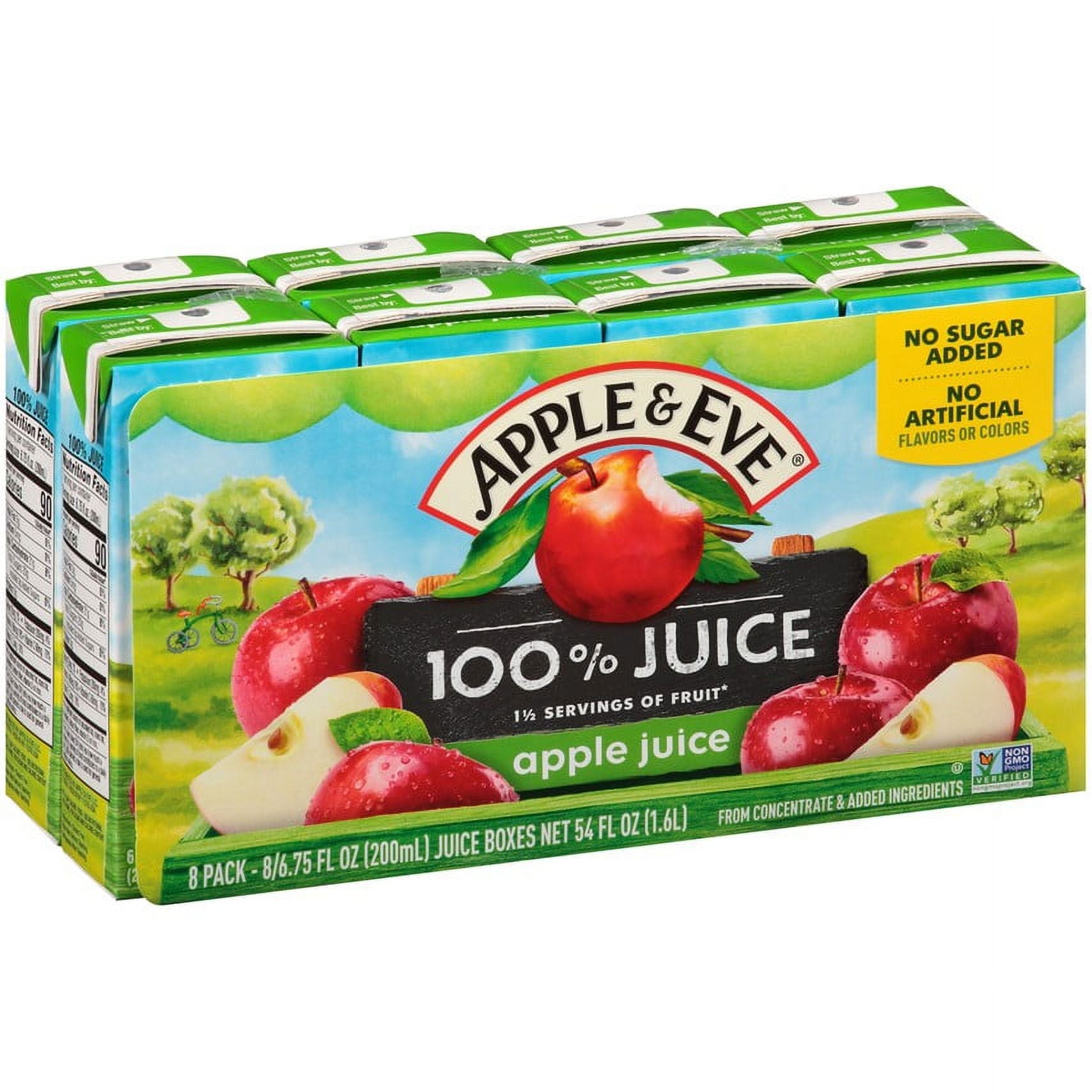 Apple & Eve 100% Apple Juice Pulp-Free 6.75 fl oz 8 Count