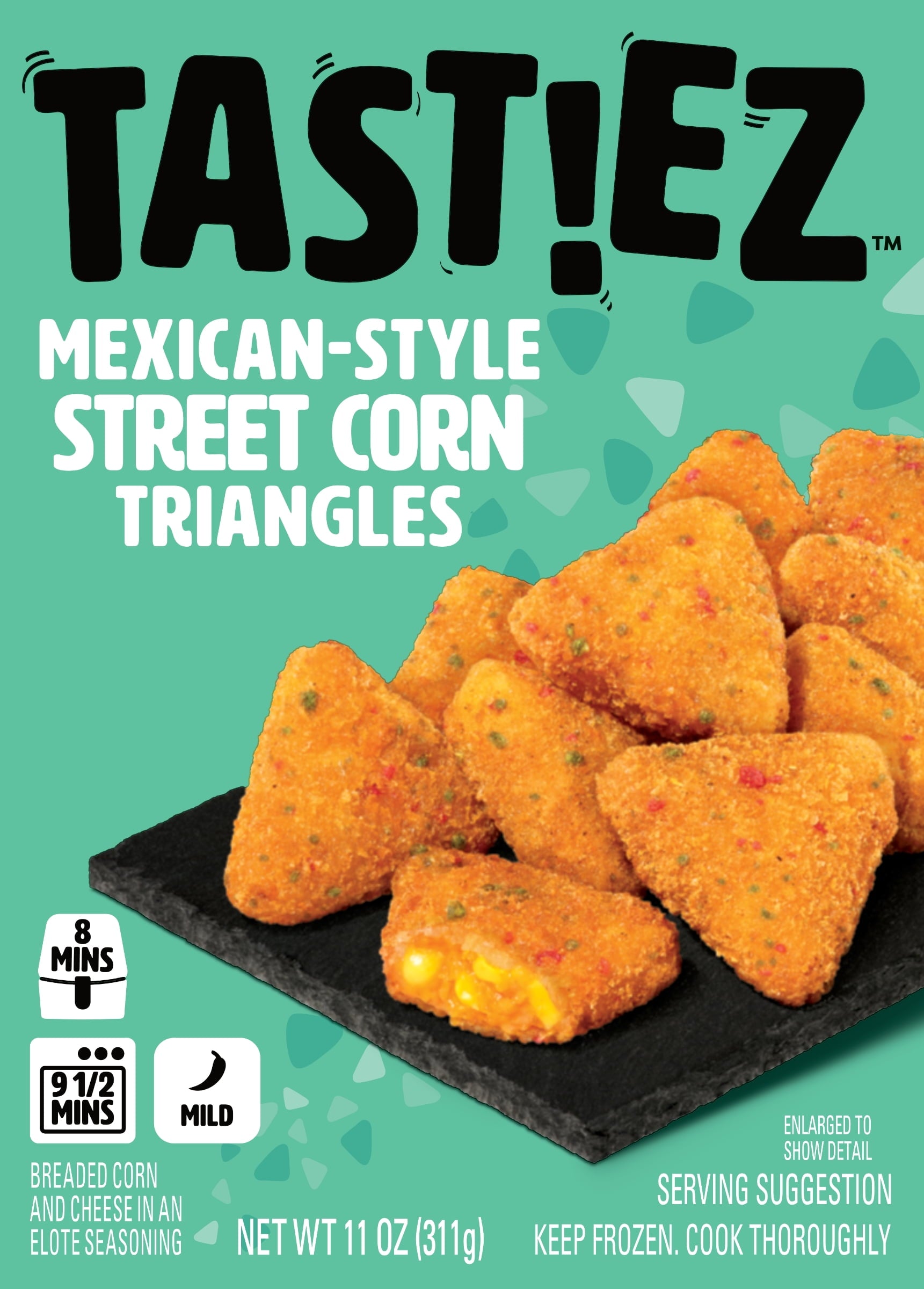 TAST!EZ Breaded Mexican-Style Street Corn Triangles 11 Oz Frozen 10 Count