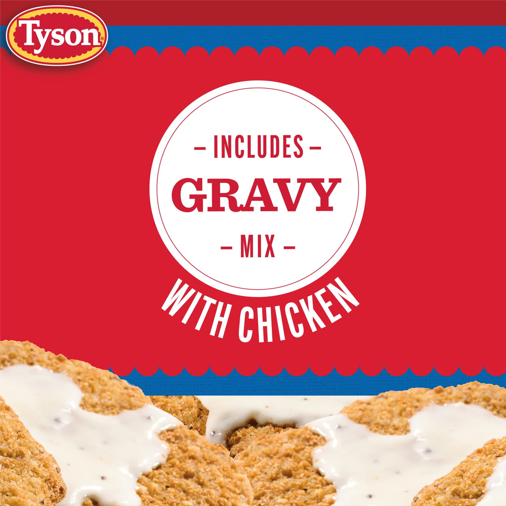Tyson Country Fried Steaks with Gravy Mix Frozen 22.75 Oz 13g Protein