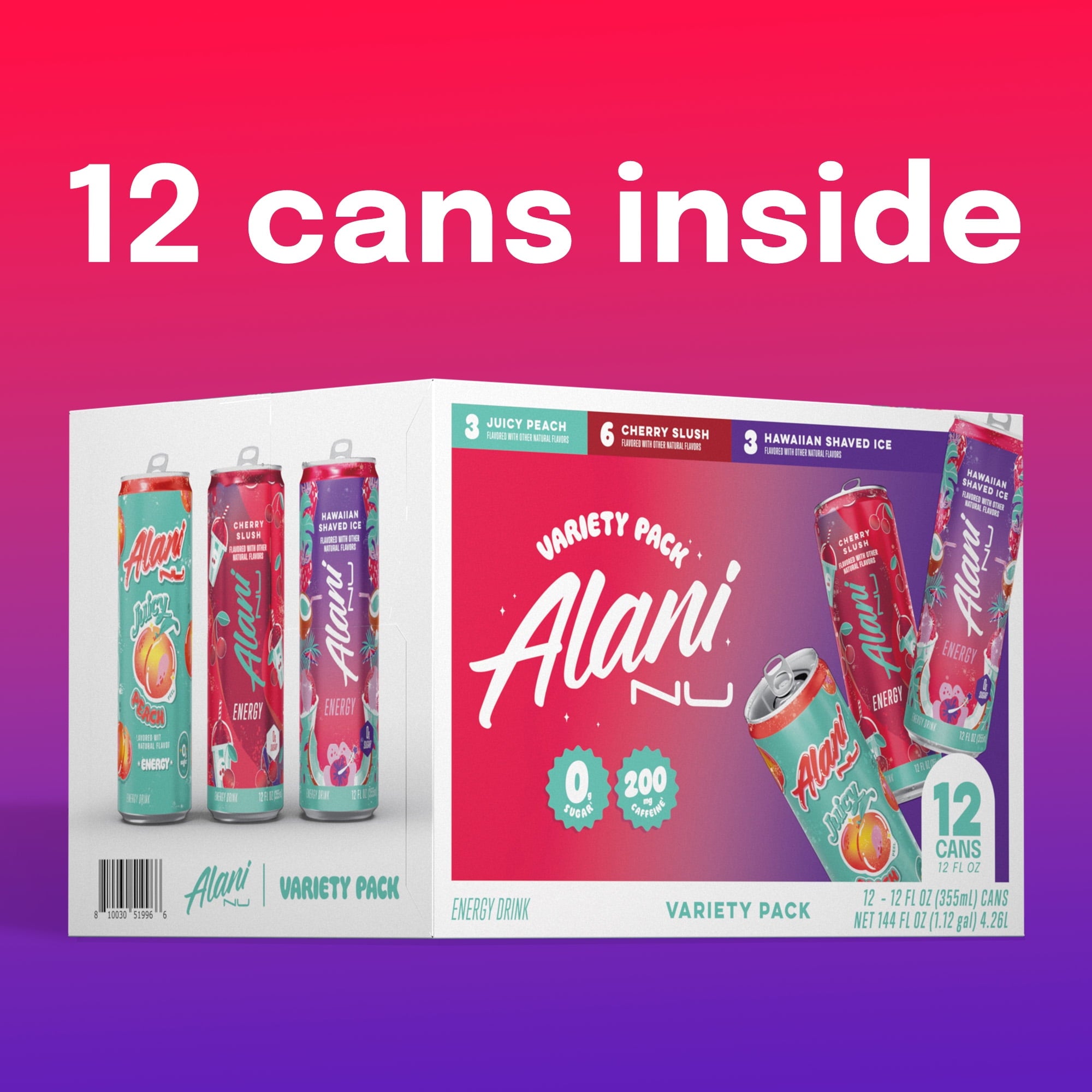 Alani Nu Sugar Free Energy Drink Variety Pack 12 fl oz 12 Pack Cans