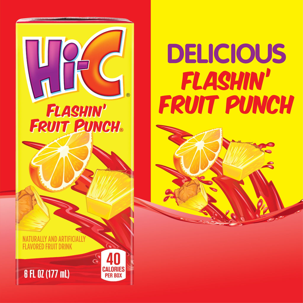 Hi-C Flashin' Fruit Punch Juice Drink 6 fl oz 8 Pack