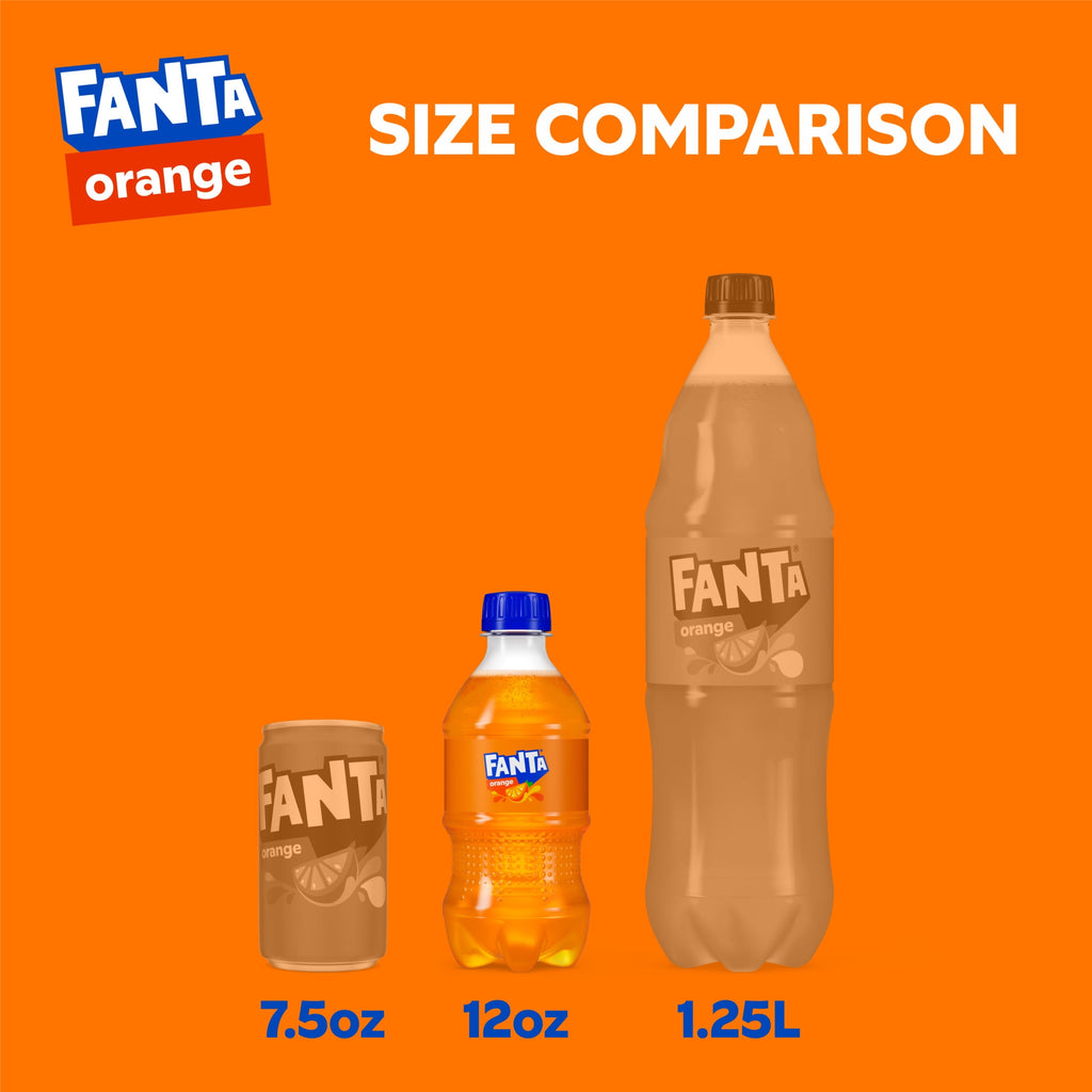 Fanta Orange Soda Pop Bottles 12 Fl Oz 8 Pack