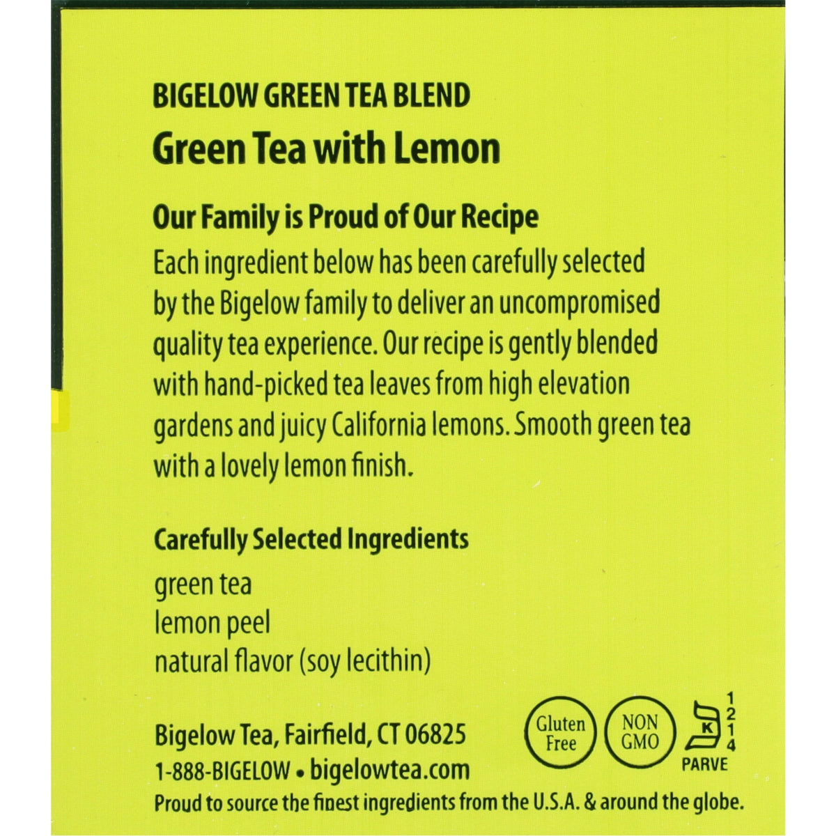 Bigelow Tea Green Tea with Lemon Bags 20 Count