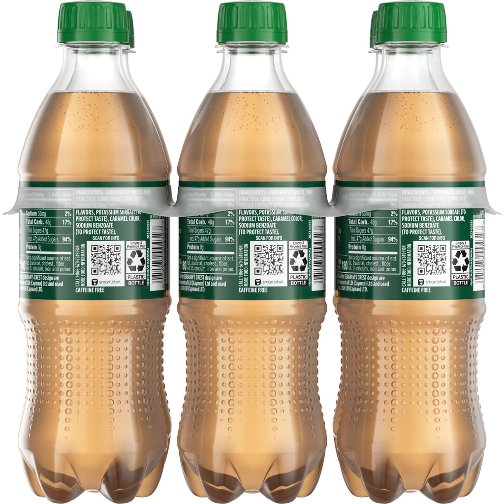 Seagram's Ginger Ale Soda Pop Bottles 16.9 Fl Oz 6 Pack