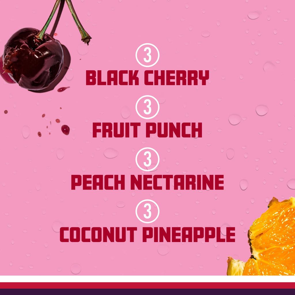 Sparkling Ice Pink Variety Pack Flavored Sparkling Water 17 fl oz 12 Count