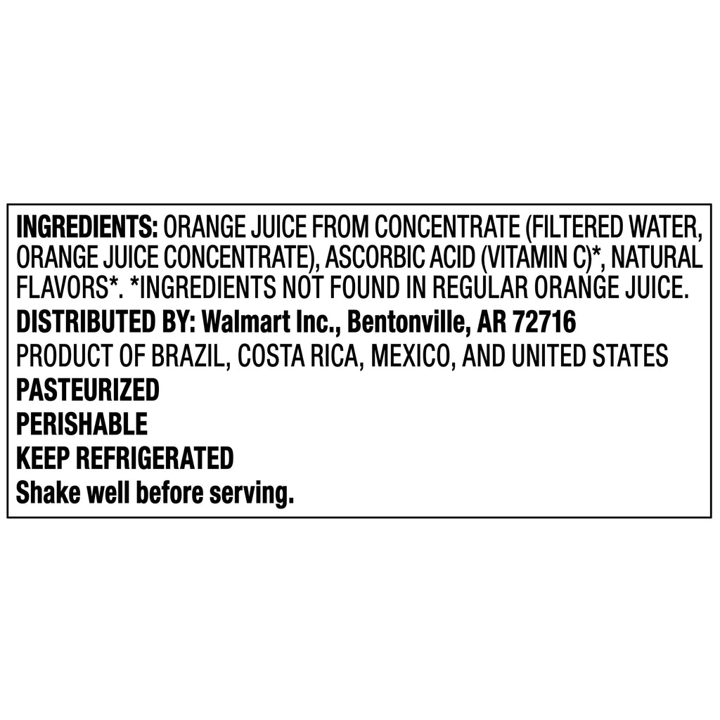 Great Value 100% Orange Juice from Concentrate No Pulp 89 fl oz