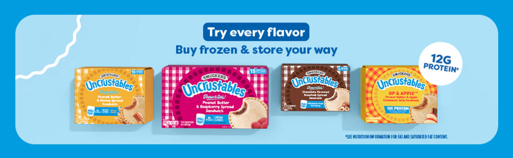 Smucker's Uncrustables Peanut Butter & Strawberry Jam Sandwiches Frozen 4 Count 8 Oz